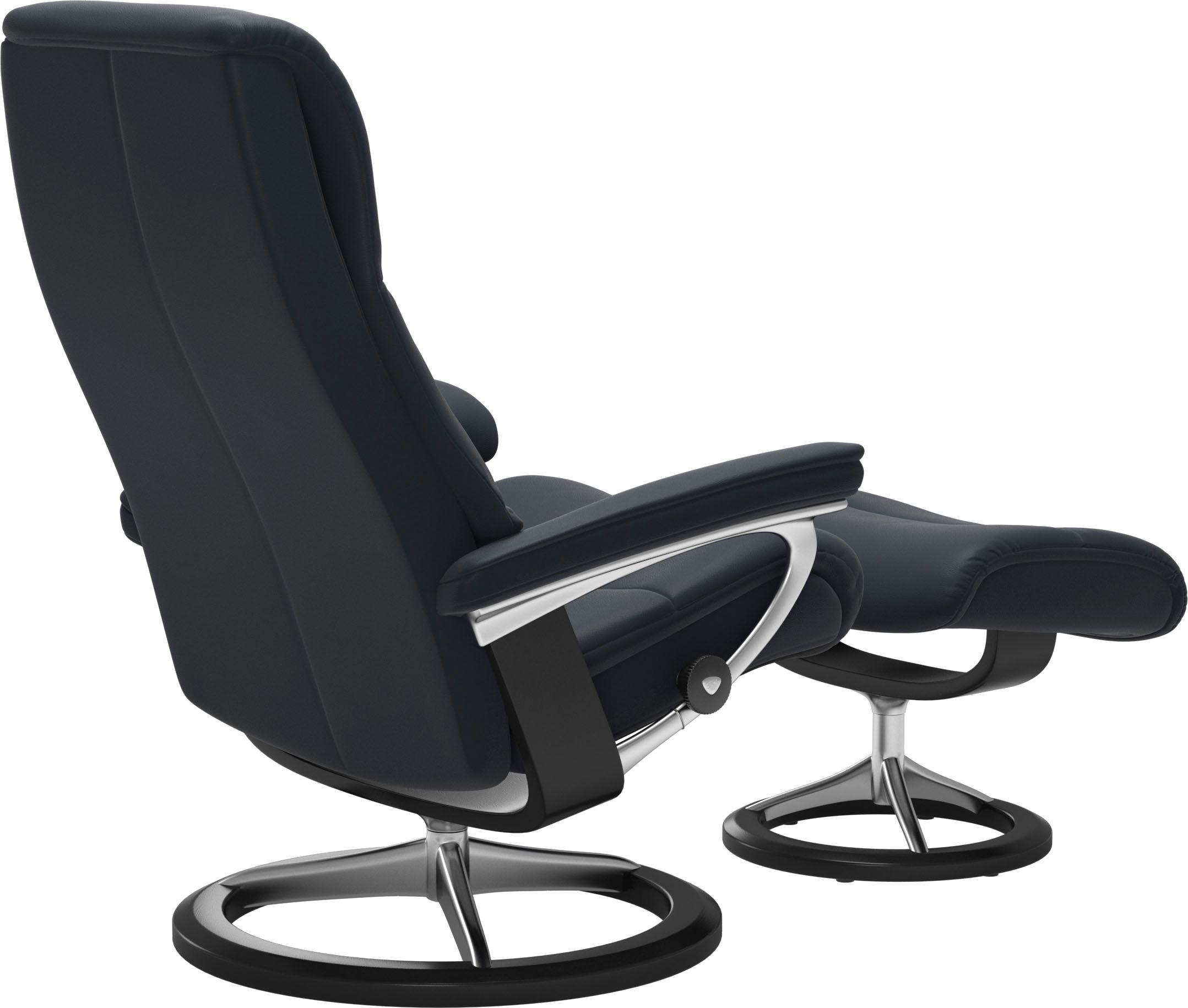 Stressless® Relaxsessel »View«, (Set, Relaxsessel mit Hocker), mit Signature Base, Größe S,Gestell Schwarz