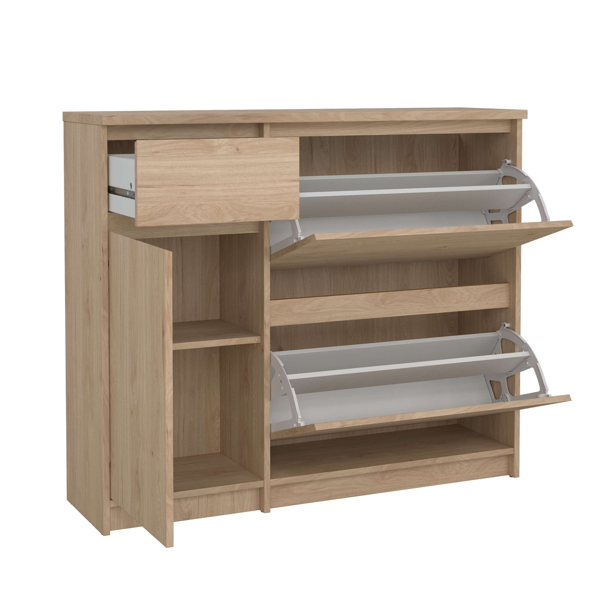 INOSIGN Schuhschrank »Naia Schuhaufbewahrung, Schuhkommode, Schuhregal, Modernes Design« mit 2 Klappen und 1 Tür und 1 Schublade, Praktisch, Breite 109 cm