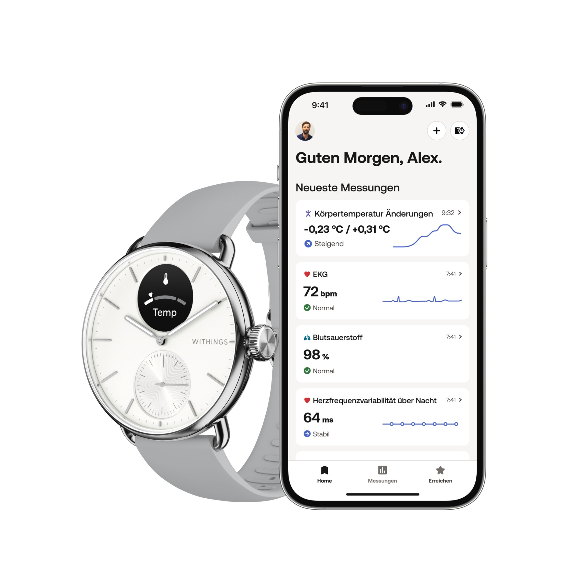 Withings Smartwatch »ScanWatch 2 mm)« OTTO bestellen jetzt (38 bei