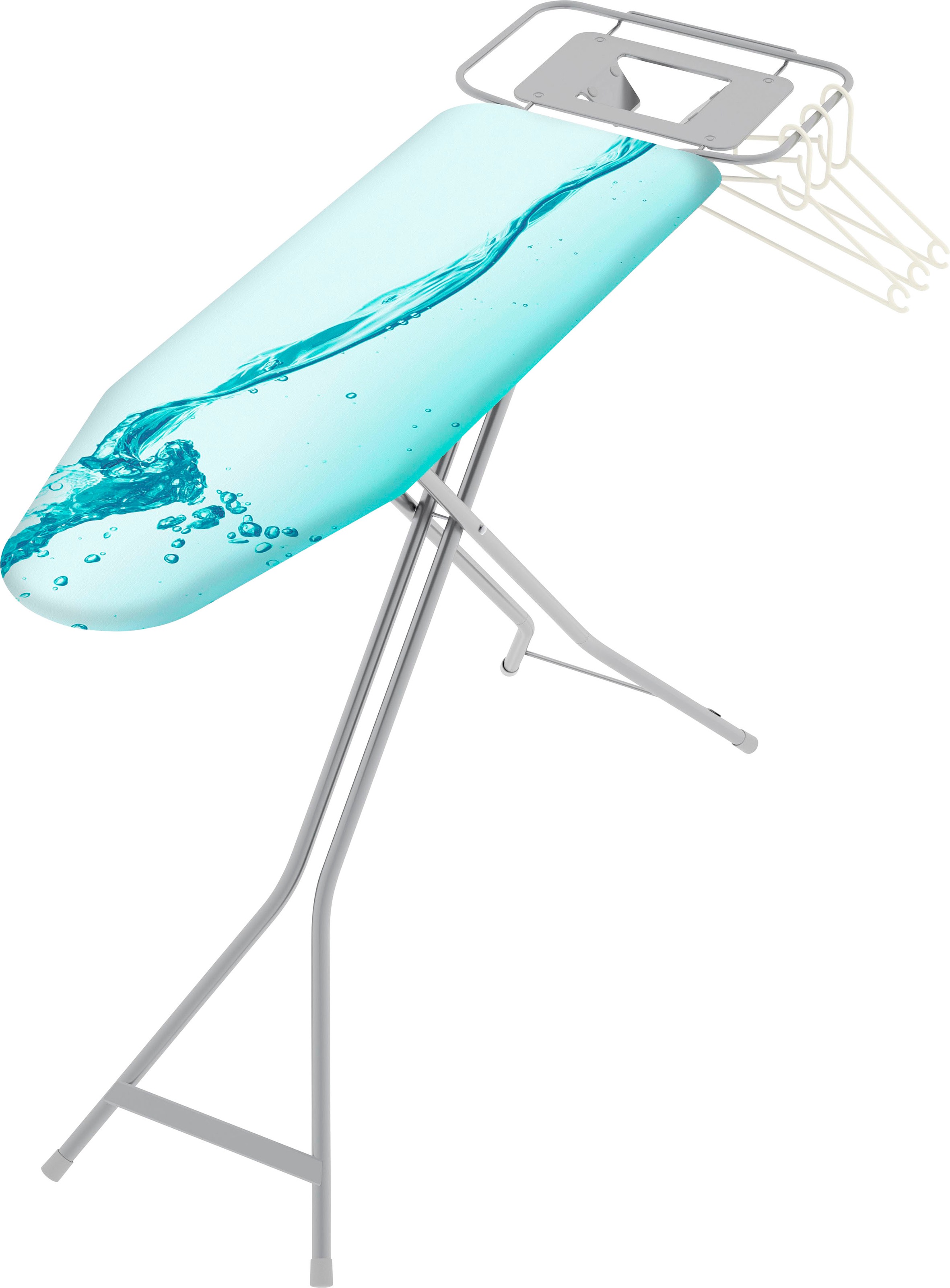 Colombo Newscal Bügelbrett »Tropfen/Poseidon«, Bügelfläsche 114 cmx36 cm, inkl. 3 Kleiderbügel