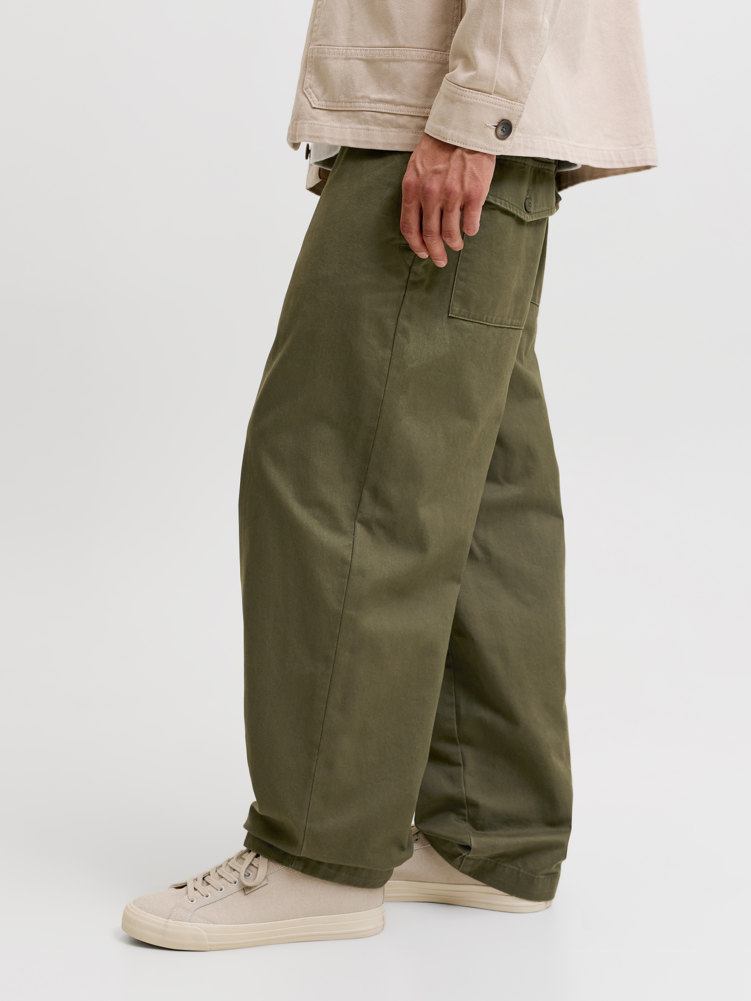 Jack & Jones Stoffhose »JPSTEVAN ELVARO JOGGER SN«  Baumwolle, Barrel Fit