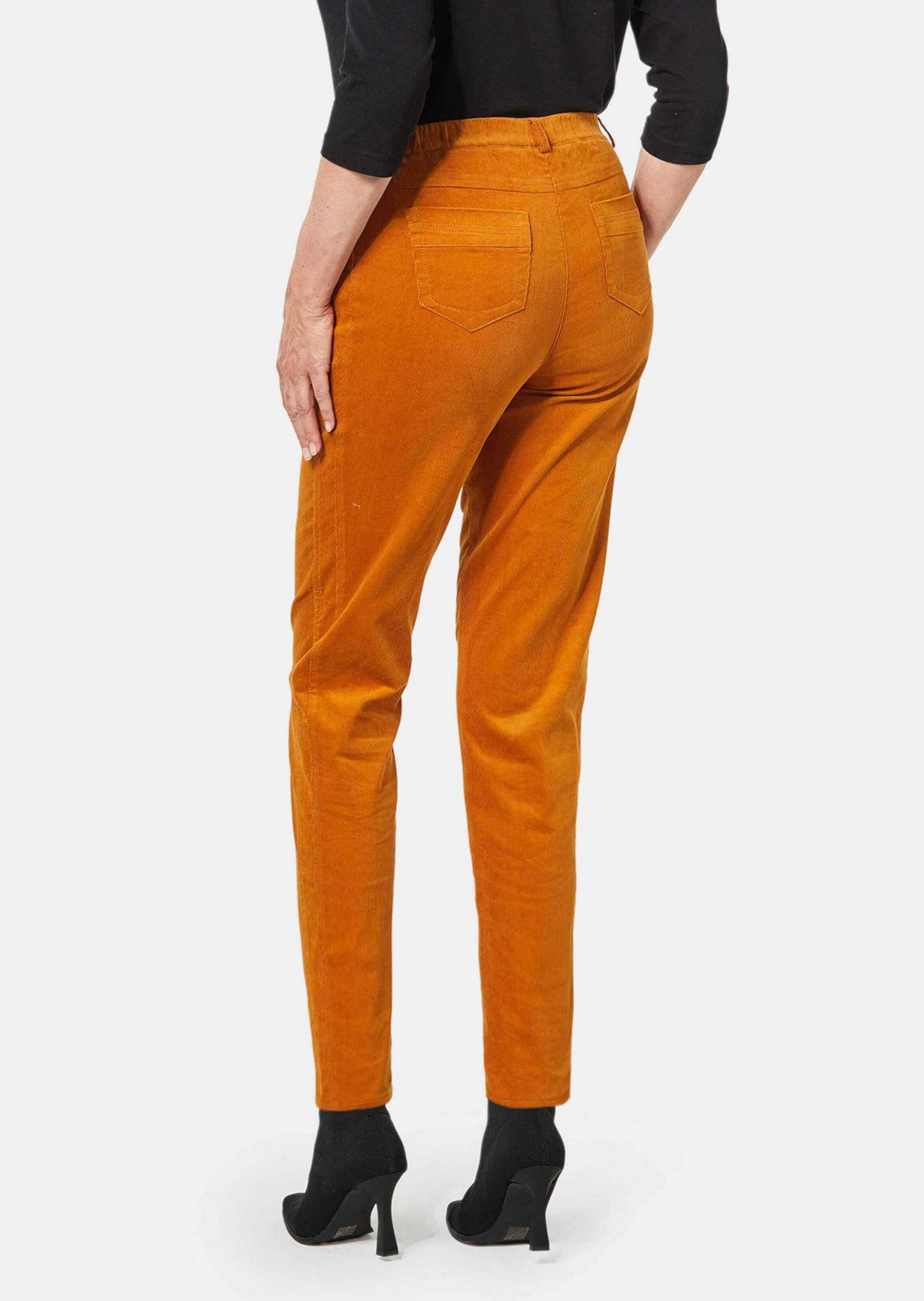 GOLDNER Schlupfhose »Kurzgröße Supersofte Cordhose LOUISA mit aufwendiger Schnittführung«