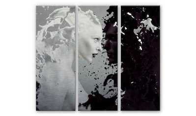 Wall-Art Mehrteilige Bilder »Silber Effekt Pure Nature Wald«, (Set, 3 St.)  kaufen bei OTTO
