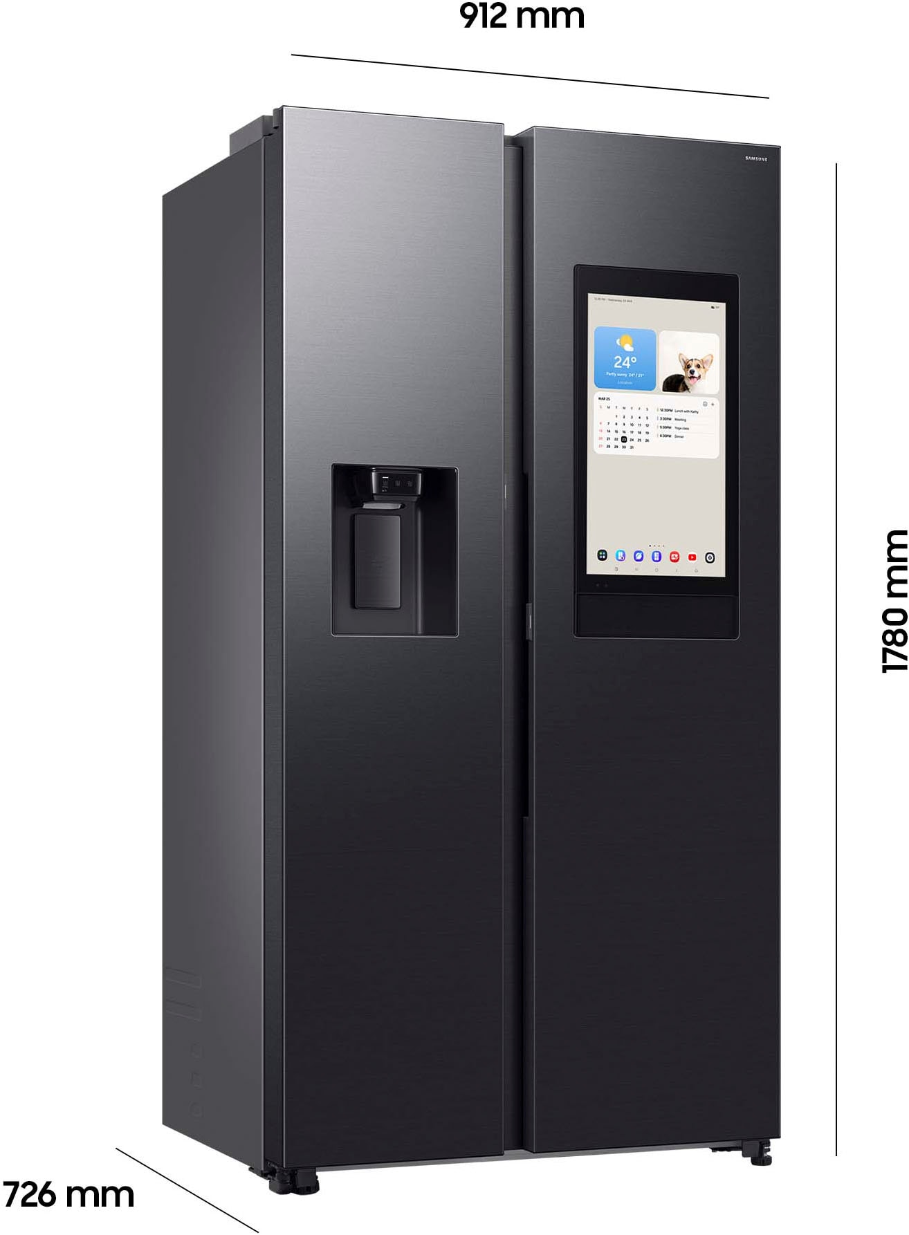 Samsung Side-by-Side RS97F »RS90F67BEF« 178 cm hoch 91,2 cm breit