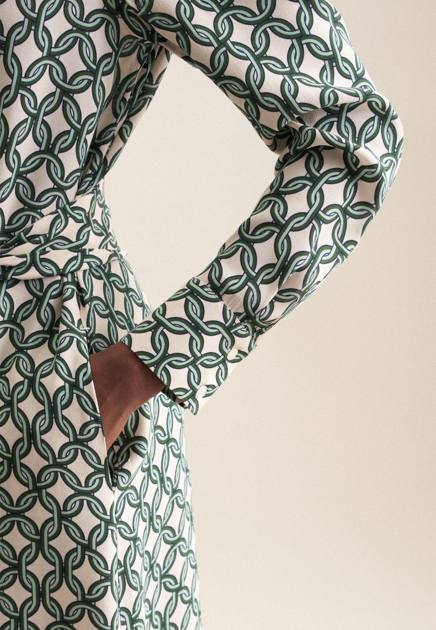 seidensticker Sommerkleid »Schwarze Rose« 1/1 Kragen Druck