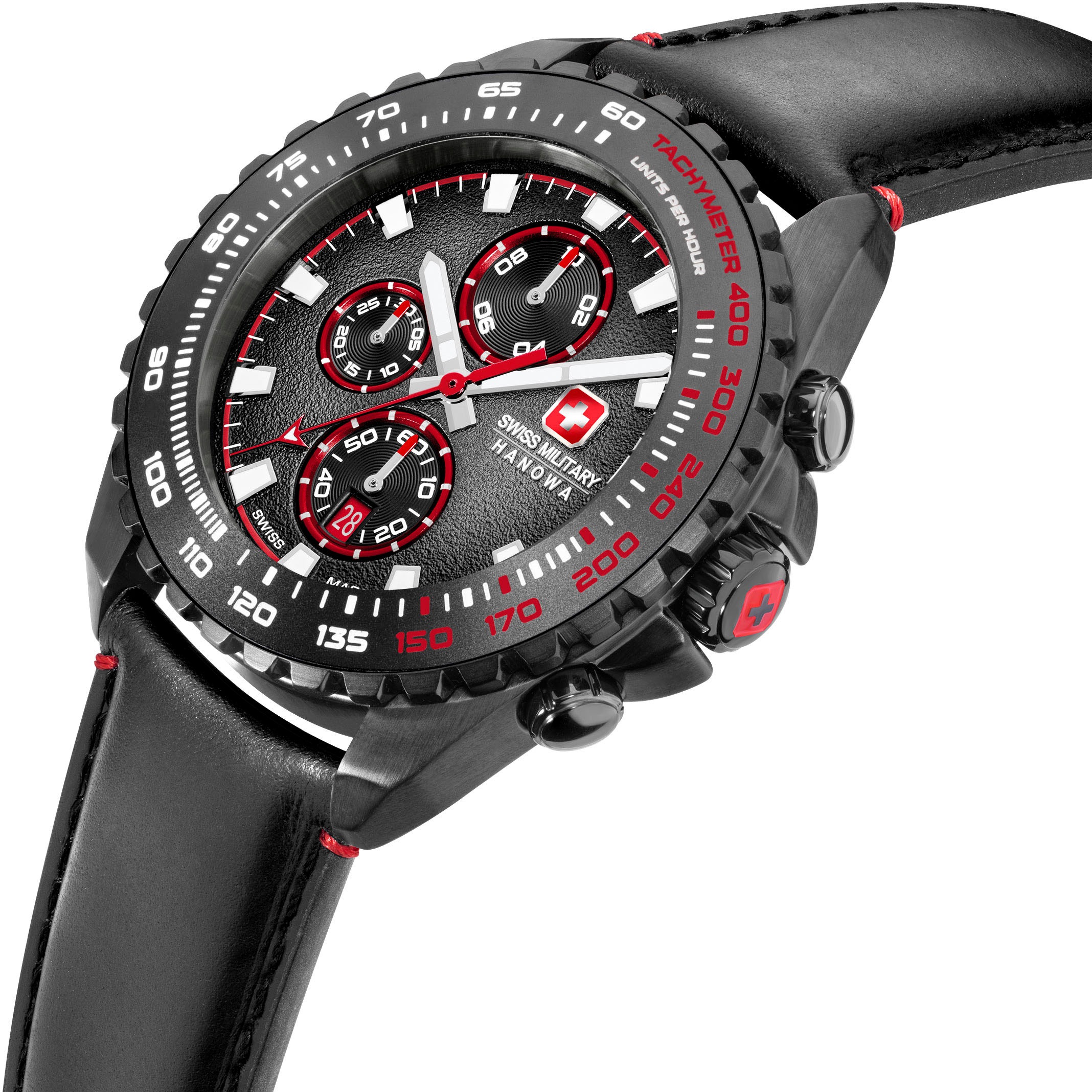 Swiss Military Hanowa Chronograph »STONE MARTEN, SMWGC0001832«, Quarzuhr, Herrenuhr, Datum, Stoppfunktion, Saphirglas, Swiss Made