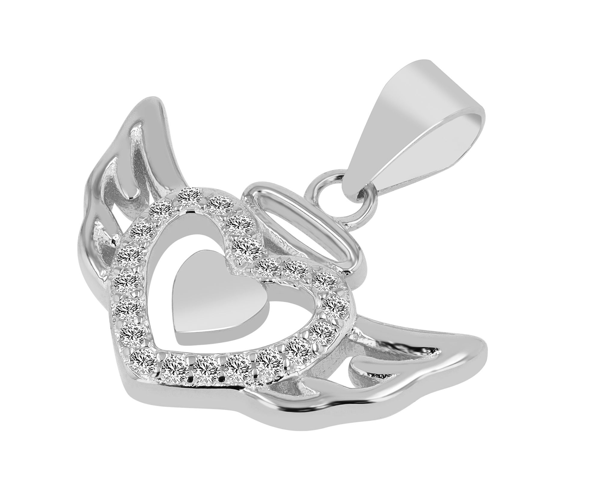 Adelia´s Kettenanhänger »Damen Anhänger ¿ Flügel Anhänger aus 925 Silber mit Zirkonia«