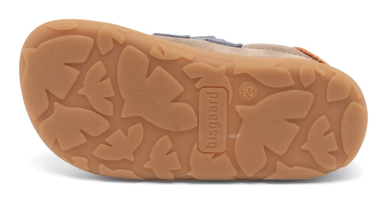 Bisgaard Klettschuh »barefoot ricco Weite: normal«, Barfußschuh, Sneaker mit Lederfutter, Größenschablone zum Download