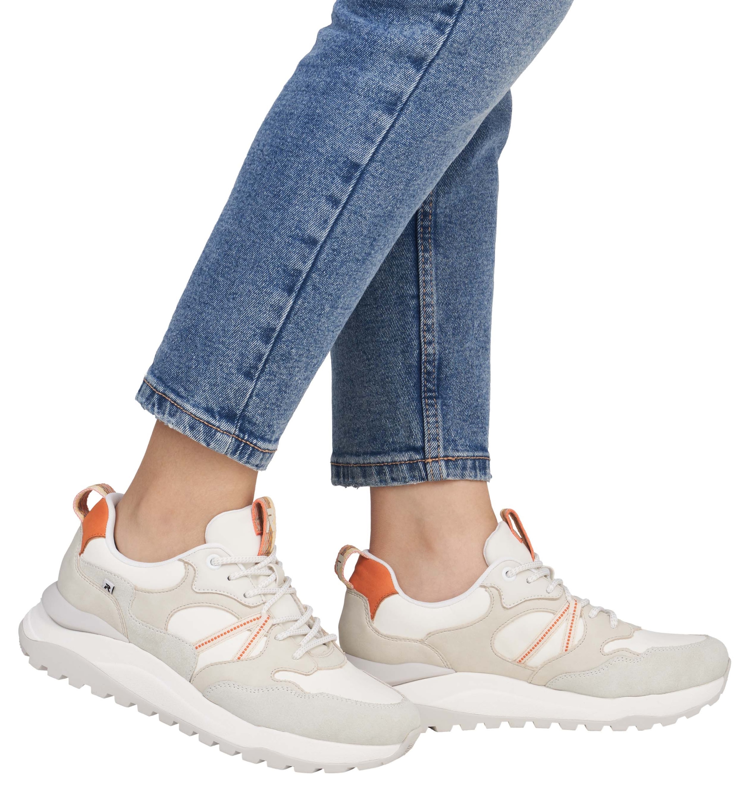 RIEKER Sport Keilsneaker »Bel Air«, Freizeitschuh, Halbschuh, Schnürschuh mit herausnehmbarem Fußbett