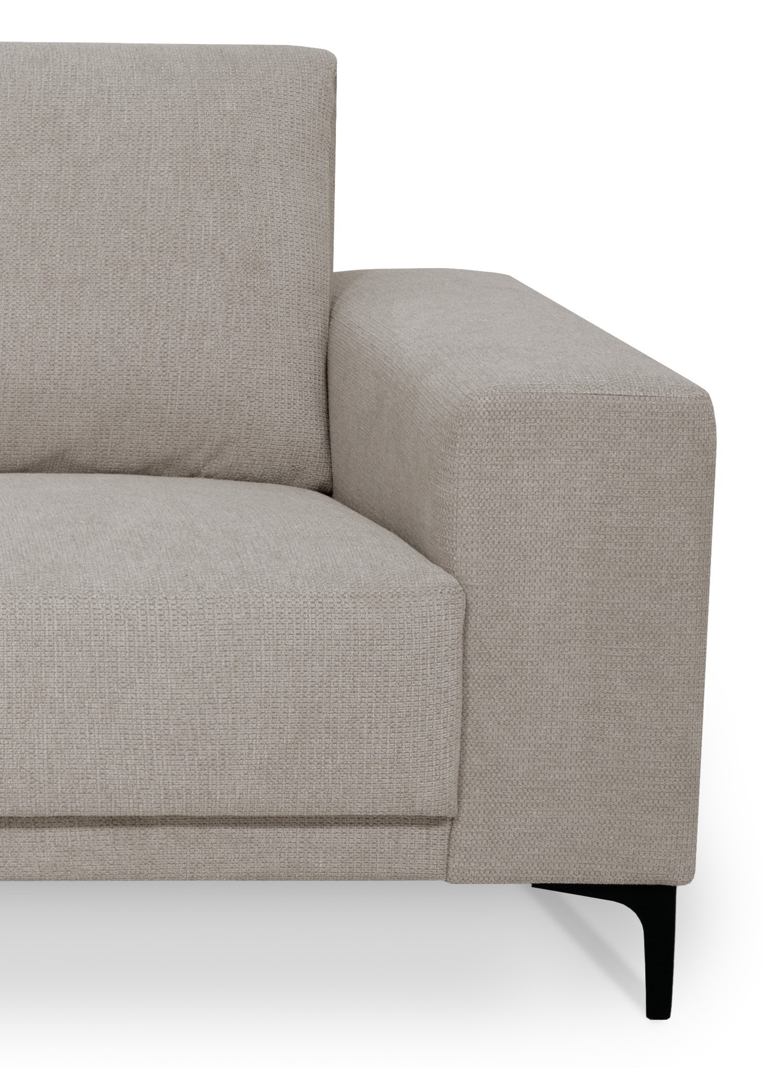 Places of Style Ecksofa »Xander, L-Form,«, Breite 280 cm, Soft-Touch Chenille, schwarze Metallfüßen