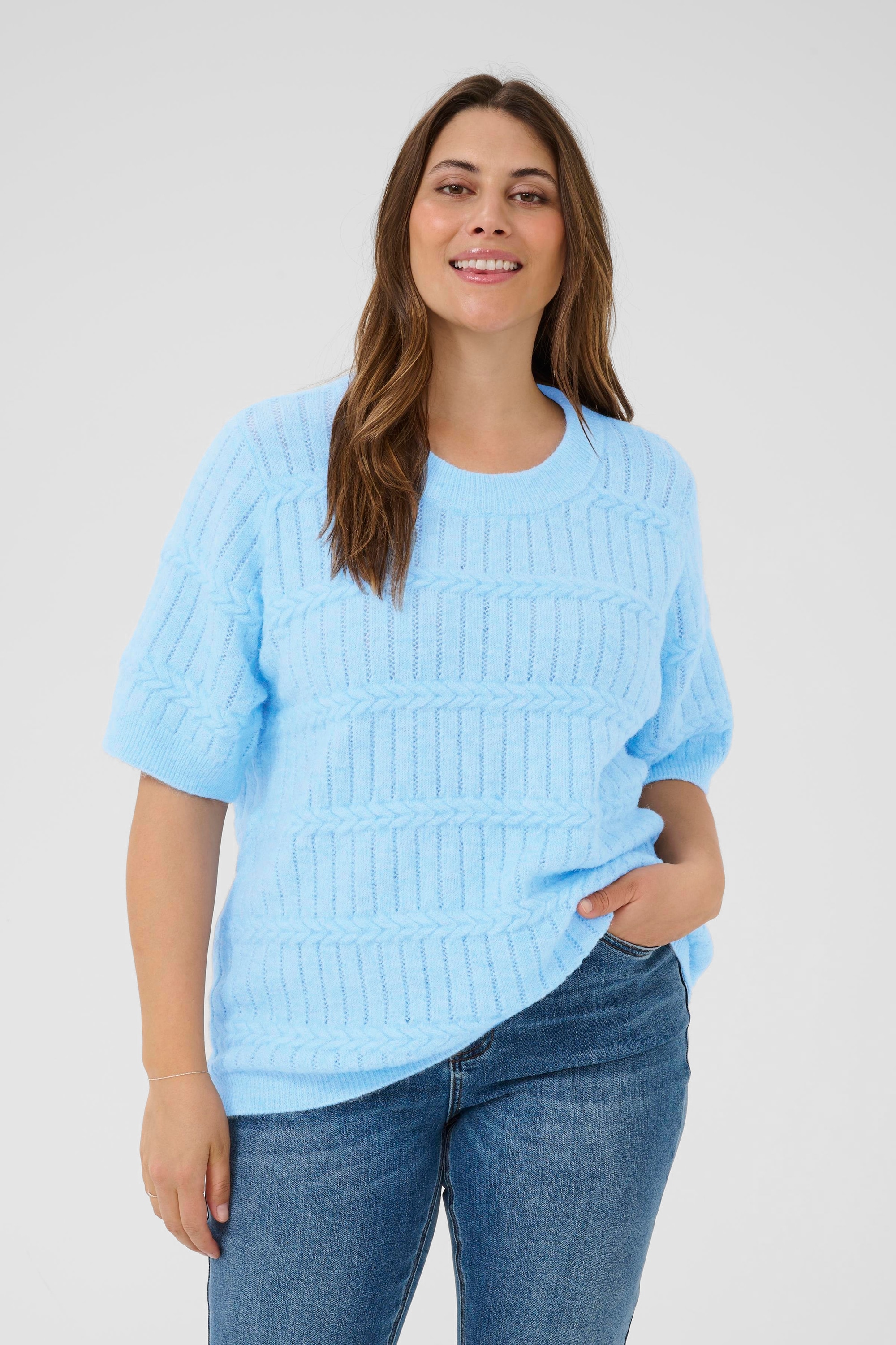 KAFFE Curve Strickpullover »Damen Strickpullover KCminia«