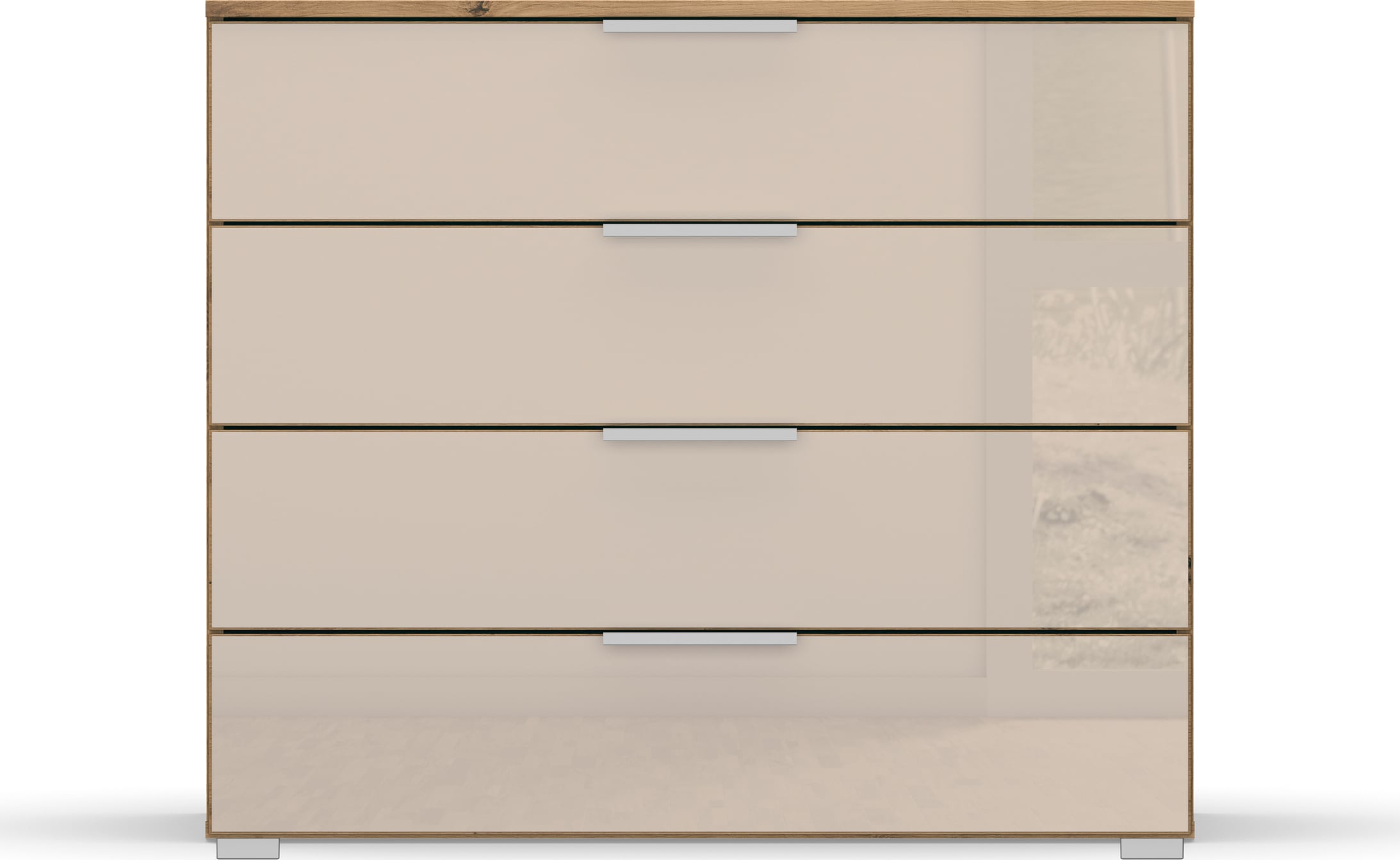 rauch Schubkastenkommode »Sideboard Kommode Schubkastenkommode KOLUNA mit Glasfront«, Breite 93 cm mit 4 großen Schubladen für viel Stauraum MADE IN GERMANY