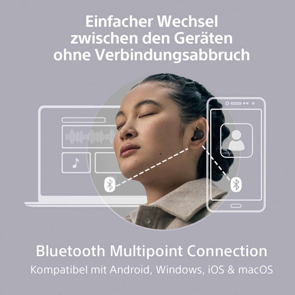 Sony In-Ear-Kopfhörer »WF-1000XM5«, Bluetooth, Noise-Cancelling-True Wireless