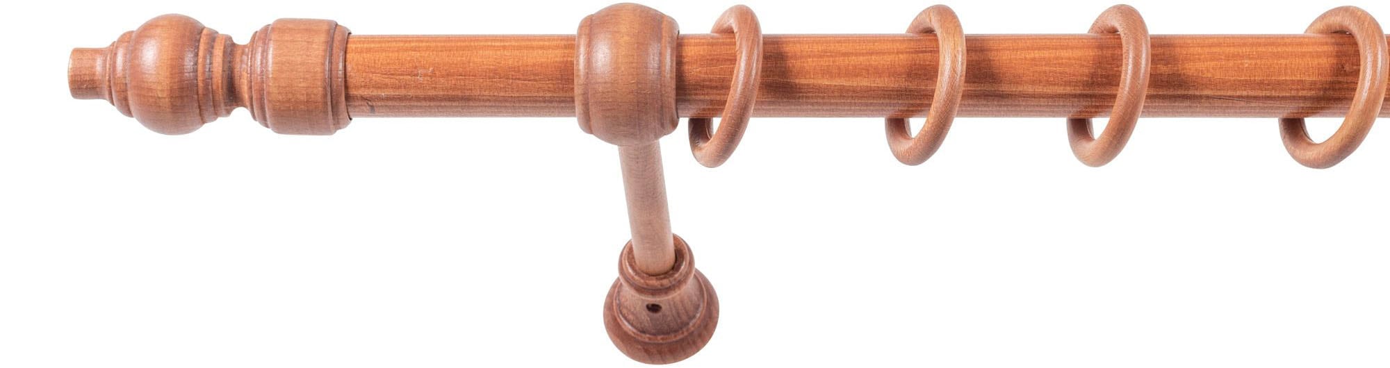 SN DECO GROUP Gardinenstange »Filigrano« 1 läufig-läufig Fixmaß 28 mm, Holz, verschiedene Längen und Farben, Komplettset