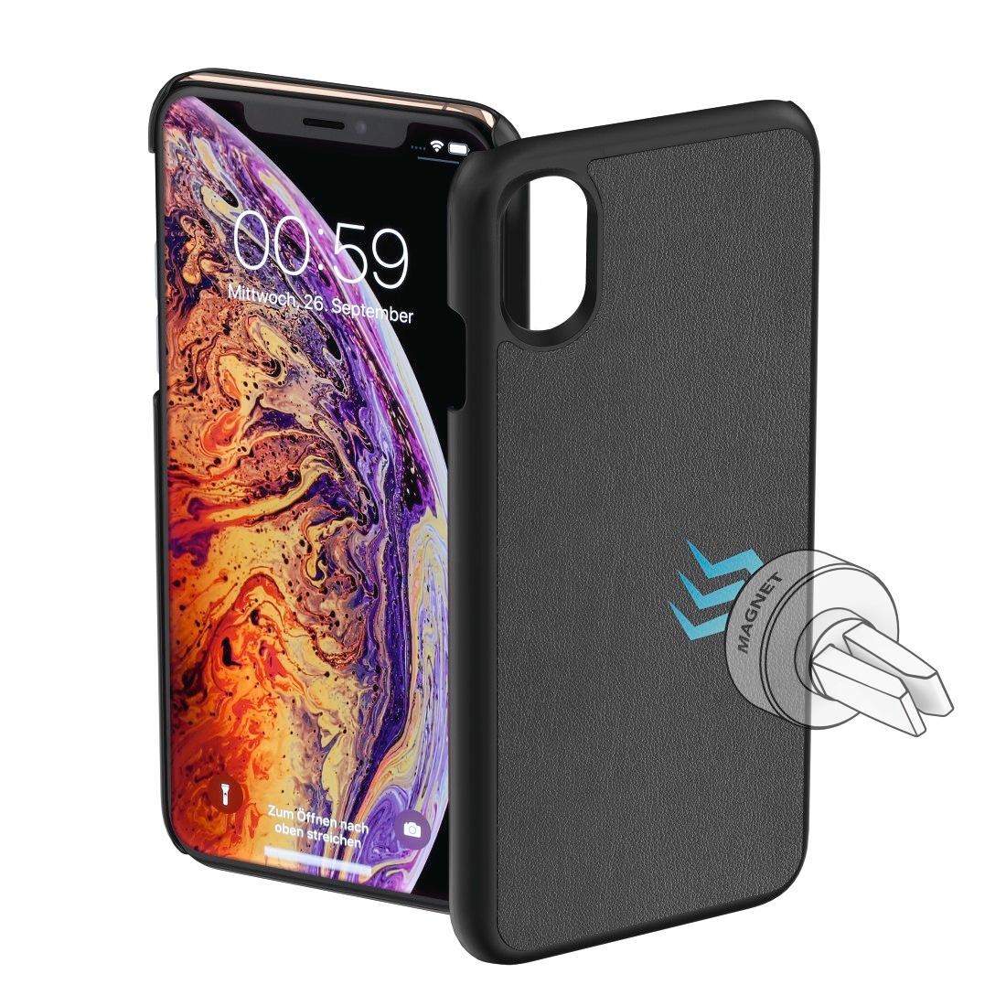 Cover, Hülle "Magnet" für Apple iPhone Xs Max, Schwarz...