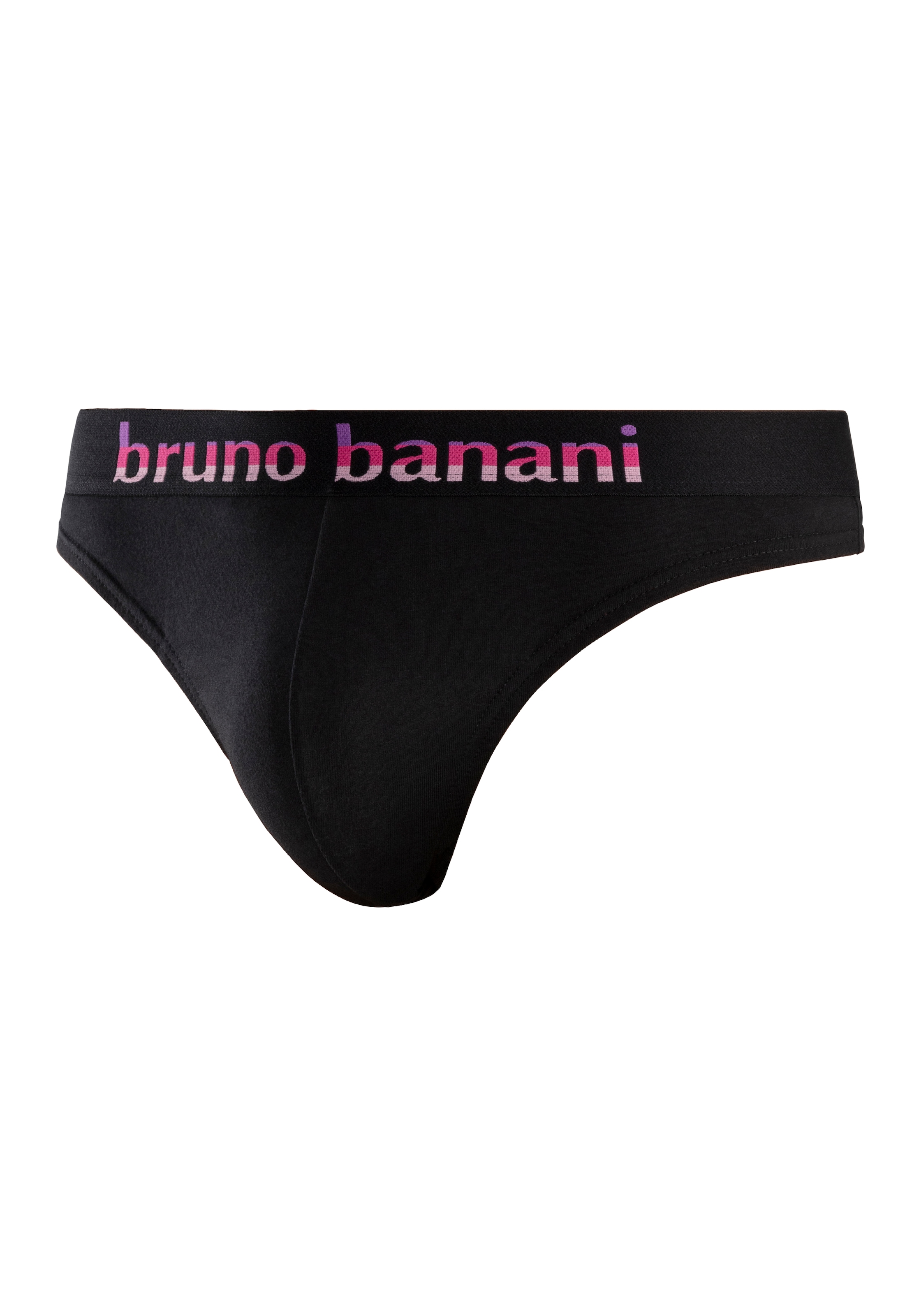 Bruno Banani String, (Packung, 5 St.), mit Streifen Logo Webbund