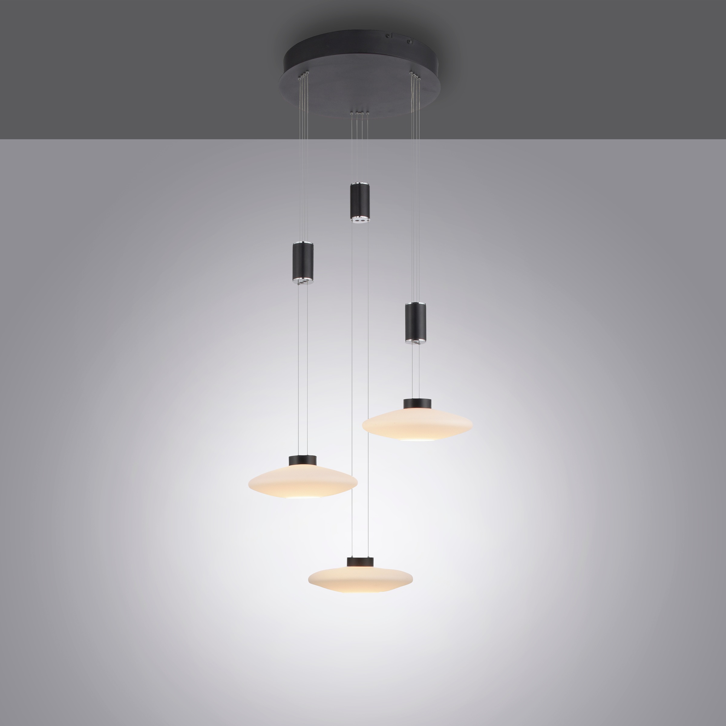 Paul Neuhaus Pendelleuchte »LAUTADA«, 3 flammig, Leuchtmittel LED-Board | LED fest integriert, LED, dimmbar, Simply Dim, Memory, nach Trennung vom Netz