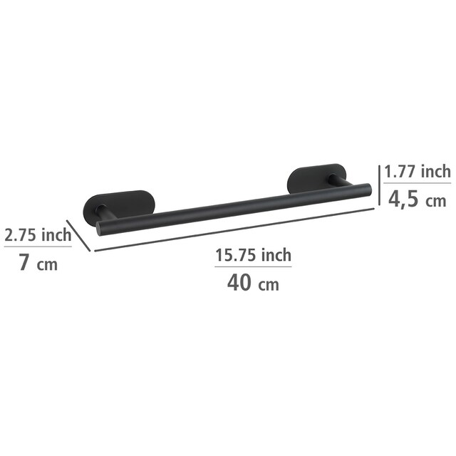 WENKO Handtuchhalter »Orea Black«, BxTxH: 40x7x4,5 cm, befestigen ohne  bohren online bei OTTO