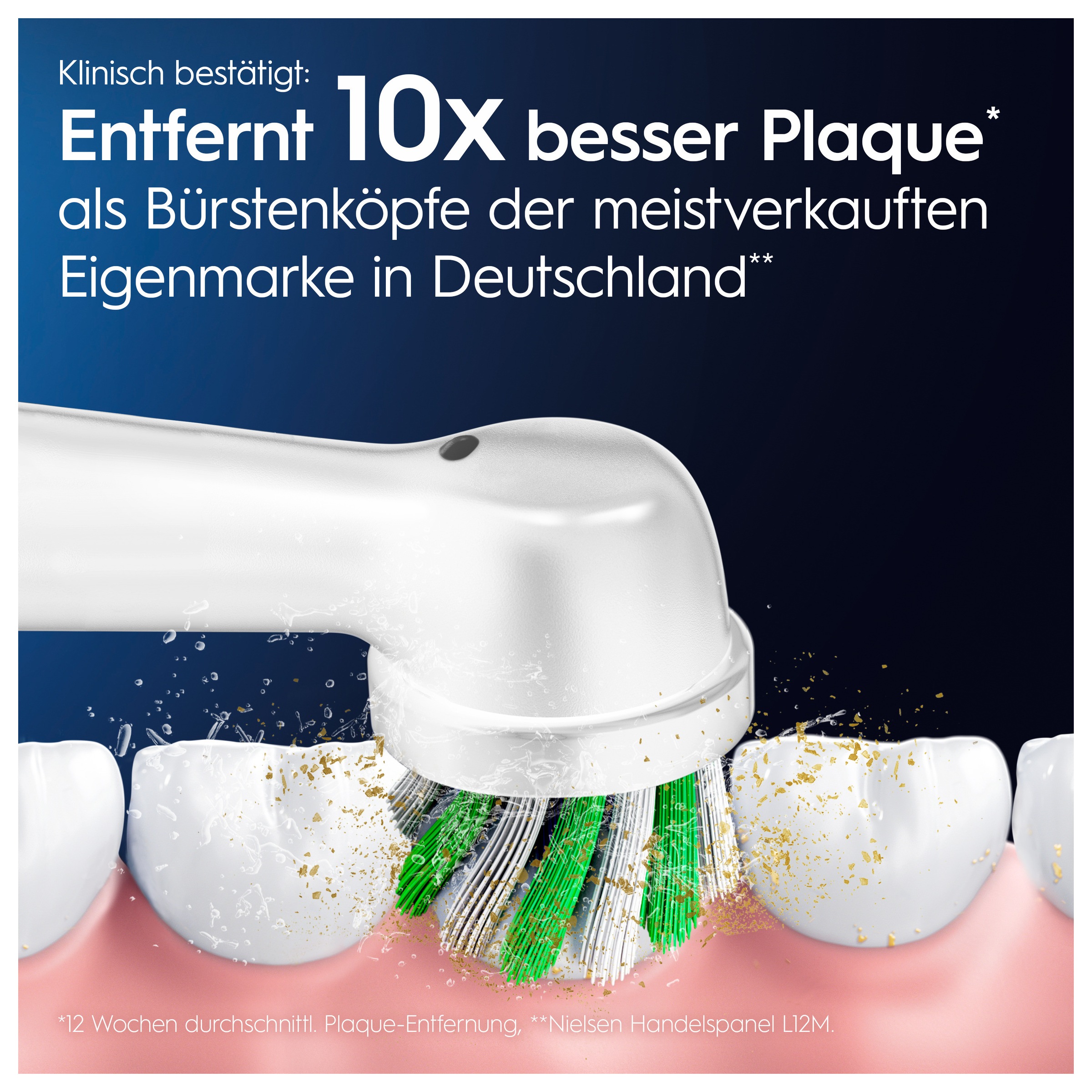 Oral-B Aufsteckbürsten »Pro CrossAction« Zahnreinigung mit innovativen X-förmigen Borsten