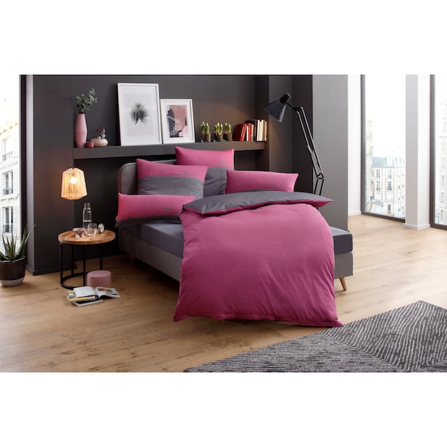 TOM TAILOR HOME Wendebettwäsche »Henry in Gr. 135x200 oder 155x220 cm«, (2  tlg.), Bettwäsche aus Baumwolle, mit GRATIS-Zugabe: Sporthandtuch im OTTO  Online-Shop