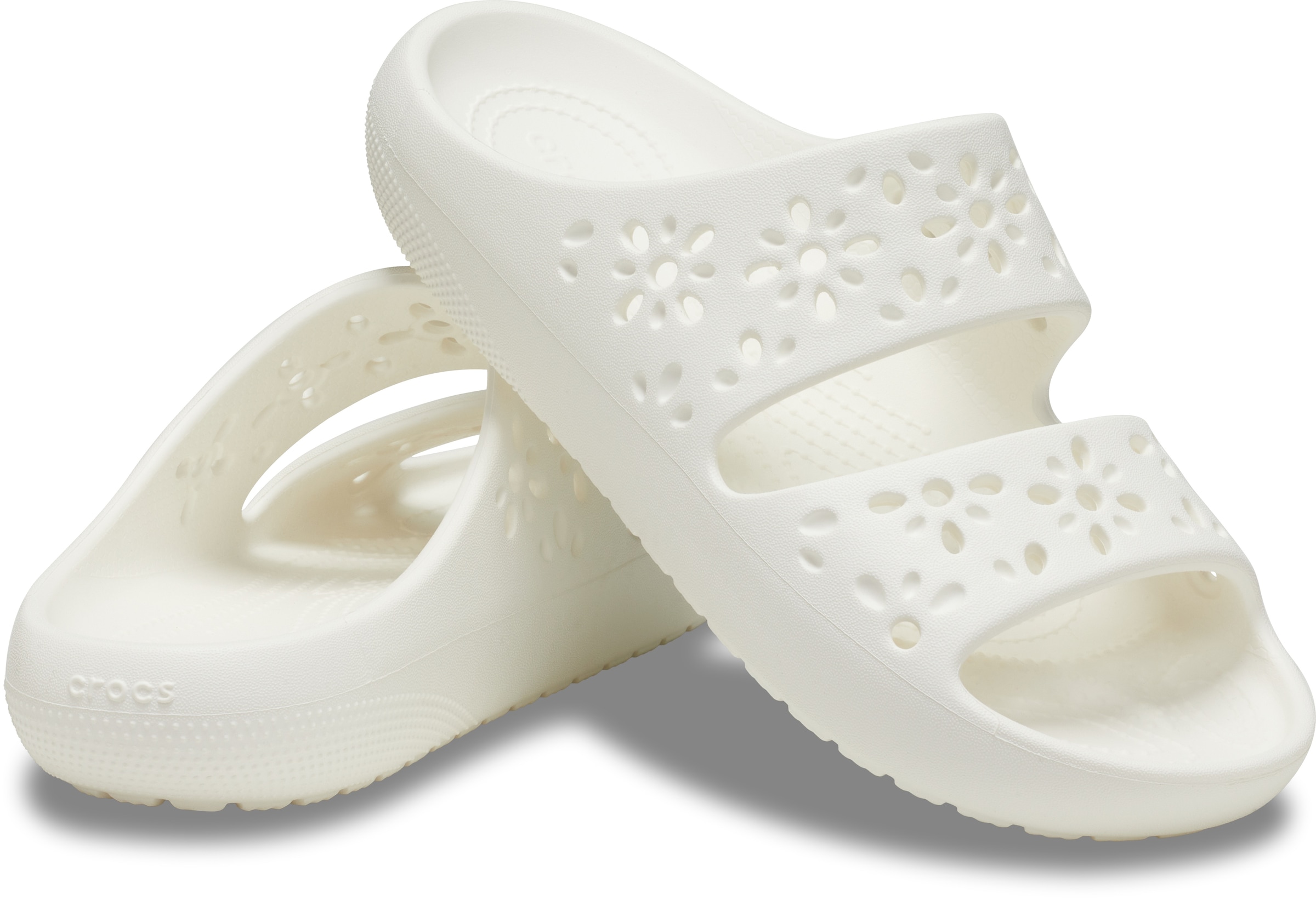 Crocs Badepantolette »Classic Floral Cut Out Sandal«, Sandale, Sommerschuh, Pool Slides mit genoppter Innensohle