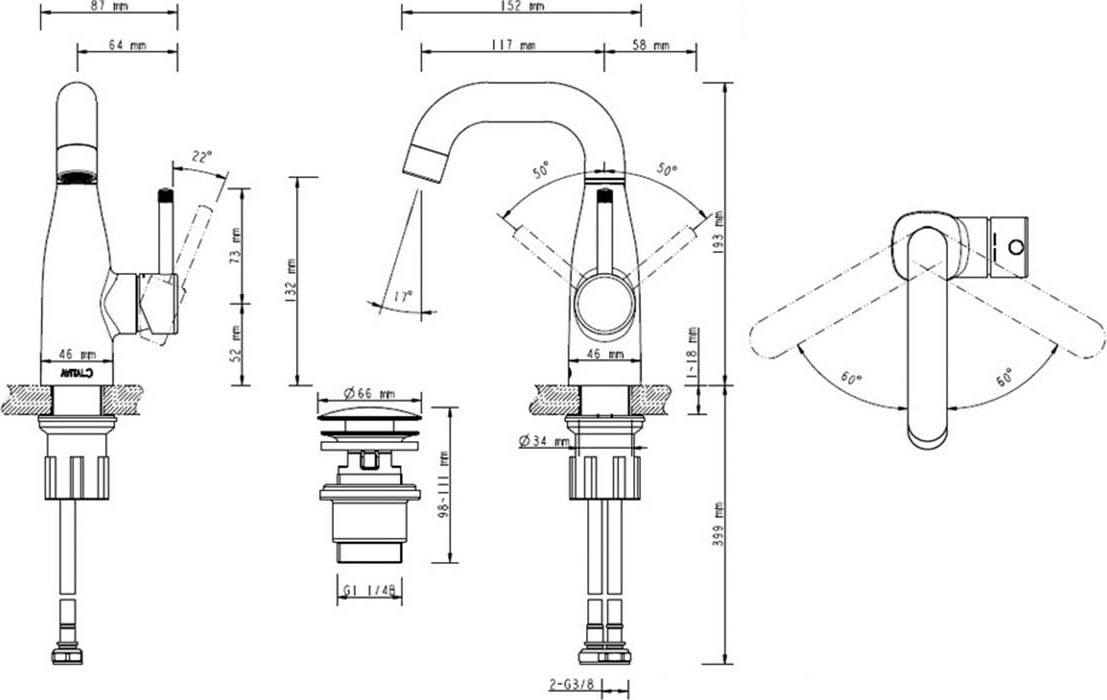 Lenz Waschtischarmatur »POLA«, 3/8"