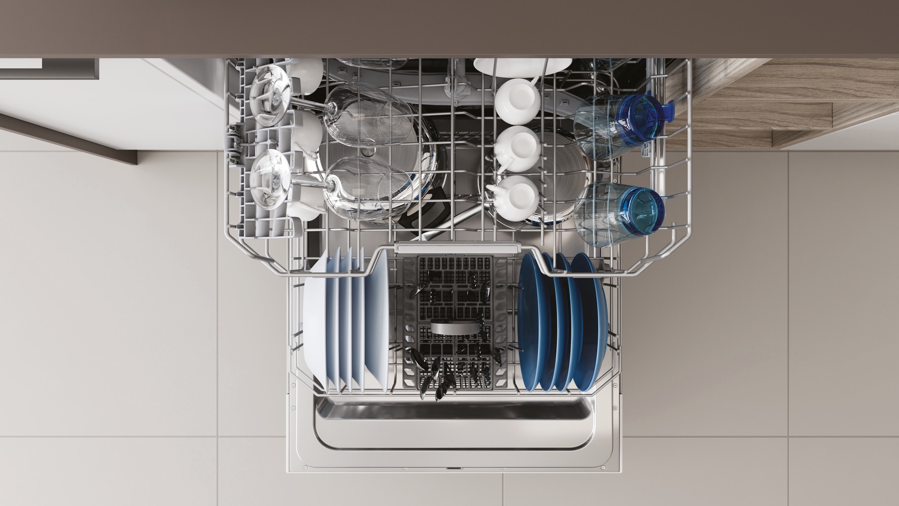 Privileg teilintegrierbarer Geschirrspüler »P0B ECO 2D541 S« 14 tlg. Maßgedecke Automatisches Türöffnungssystem mit Auto Door