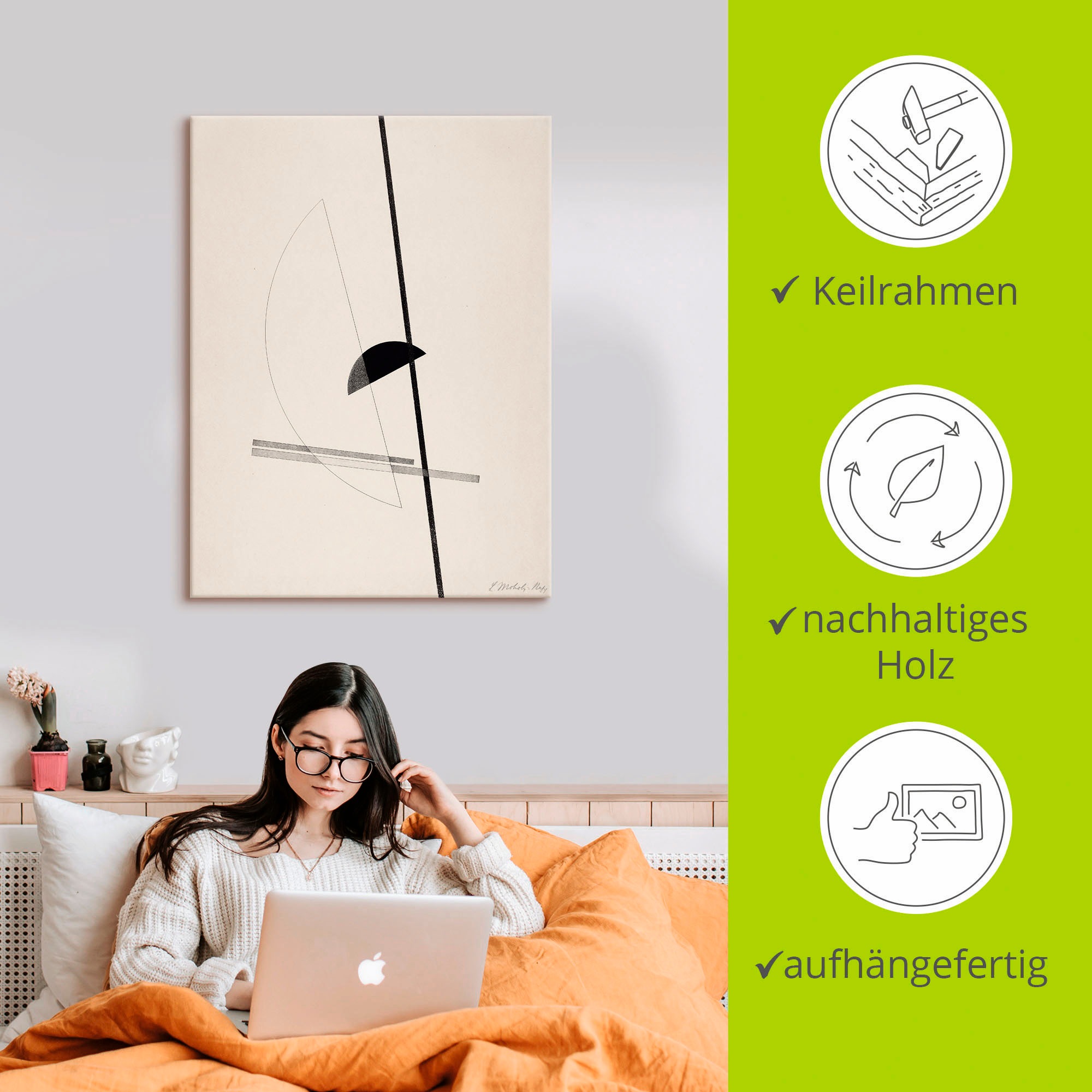 Artland Wandbild »Konstruktionen«, Muster, (1 St.), als Leinwandbild, Poster in verschied. Größen