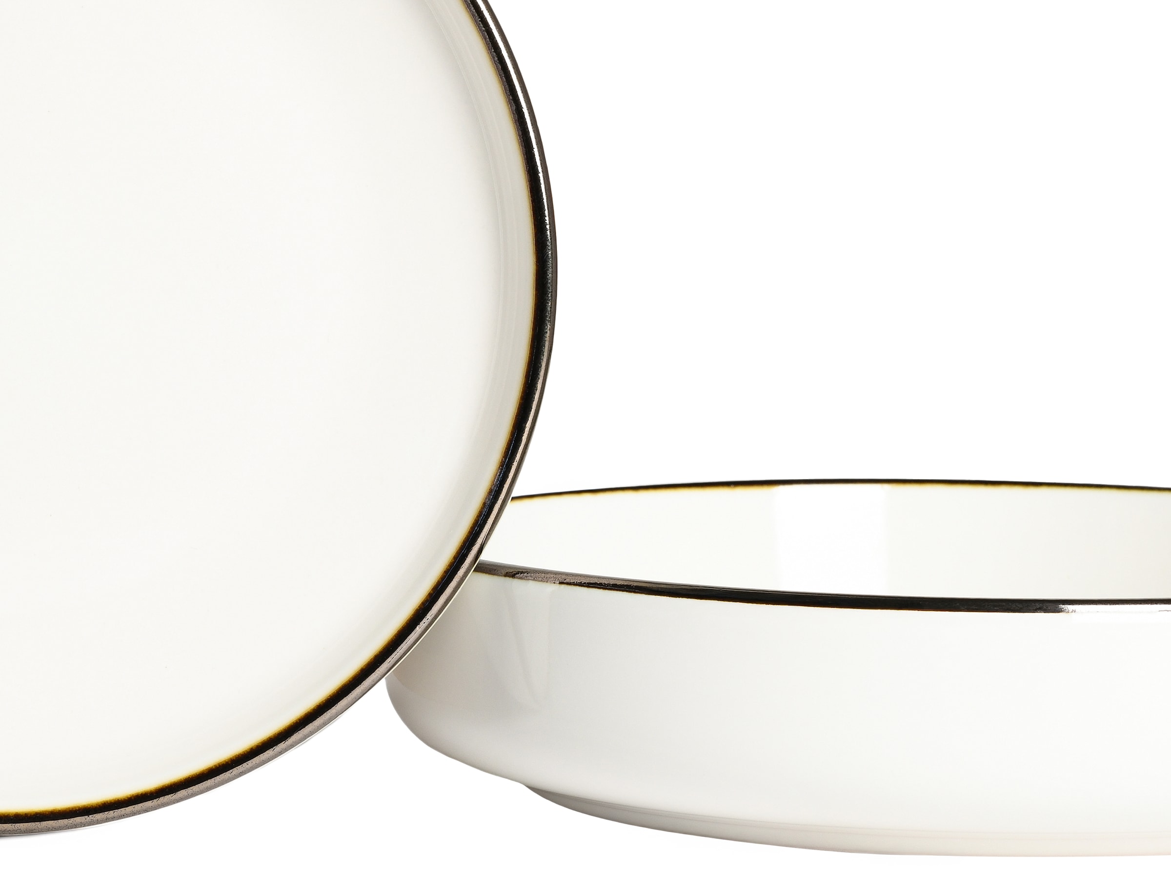 CreaTable Kombiservice »Nordic Festive, Service 10-tlg.« Minimalistisches Design, Dezente goldene Akzente