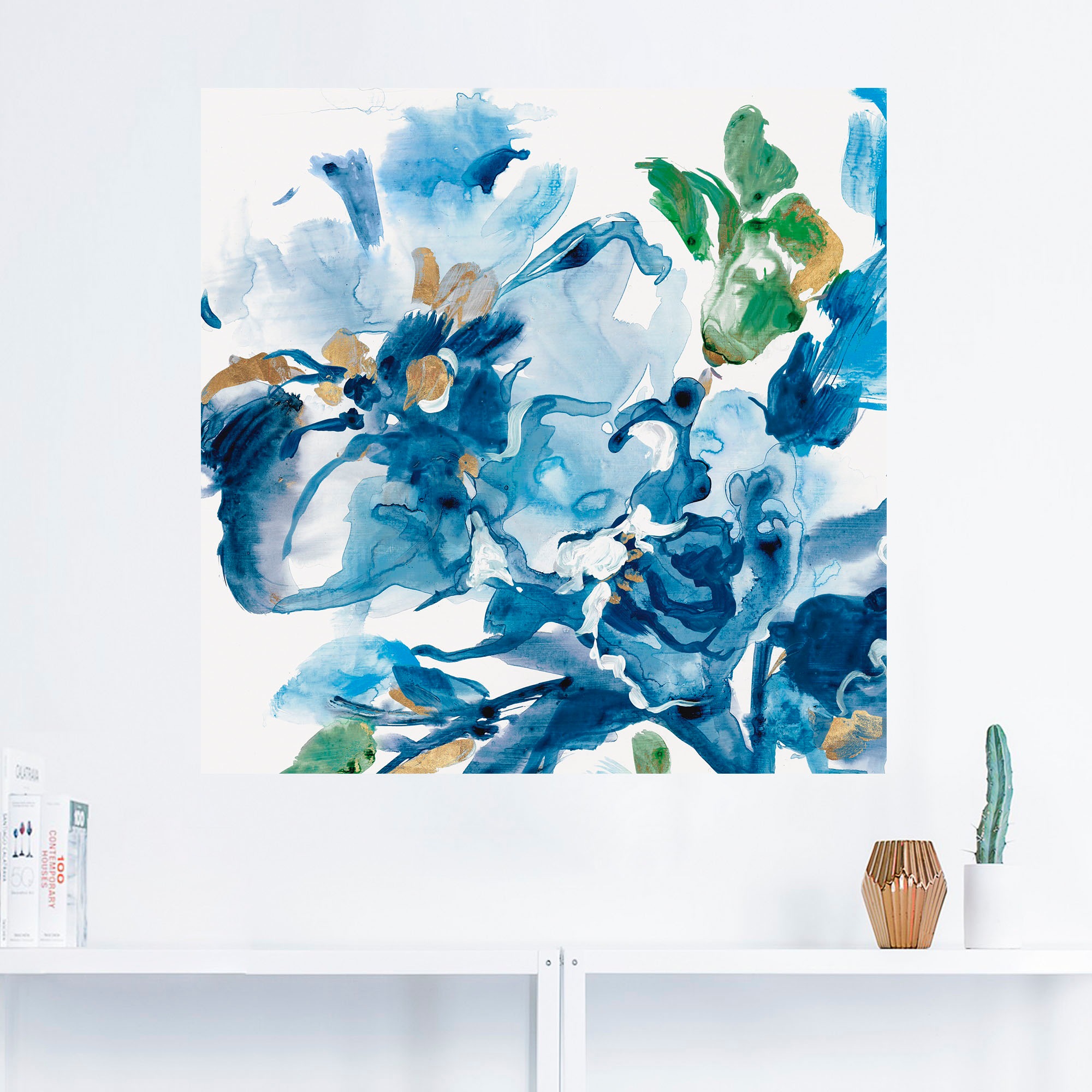 »Cerulean Floral«, bei Blumenbilder, Wandbild kaufen (1 OTTO oder Poster als Artland St.), Leinwandbild, Größen Wandaufkleber Alubild, in versch.