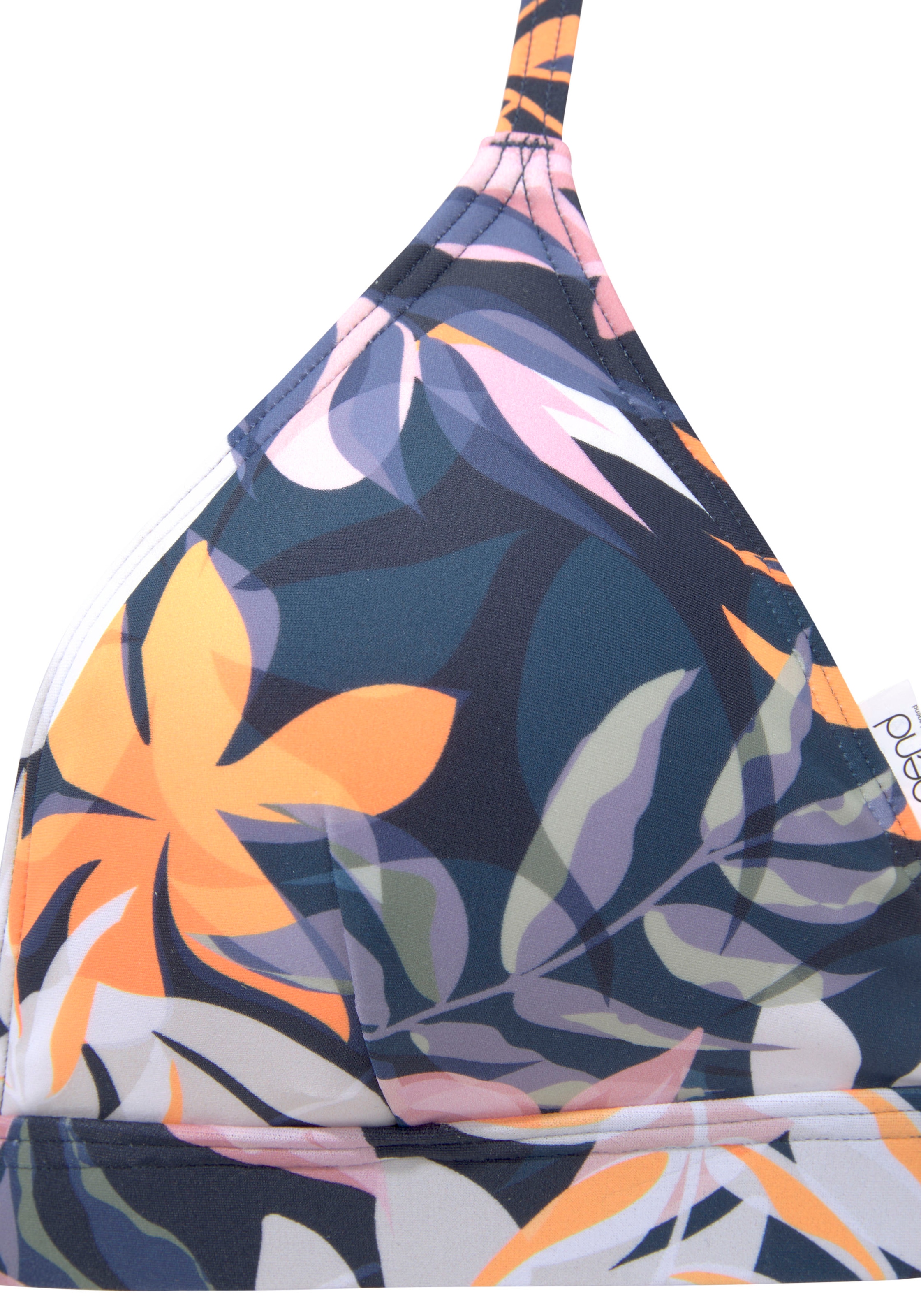 LASCANA ACTIVE Triangel-Bikini-Top »Wave«, mit bunten Blättern bedruckt