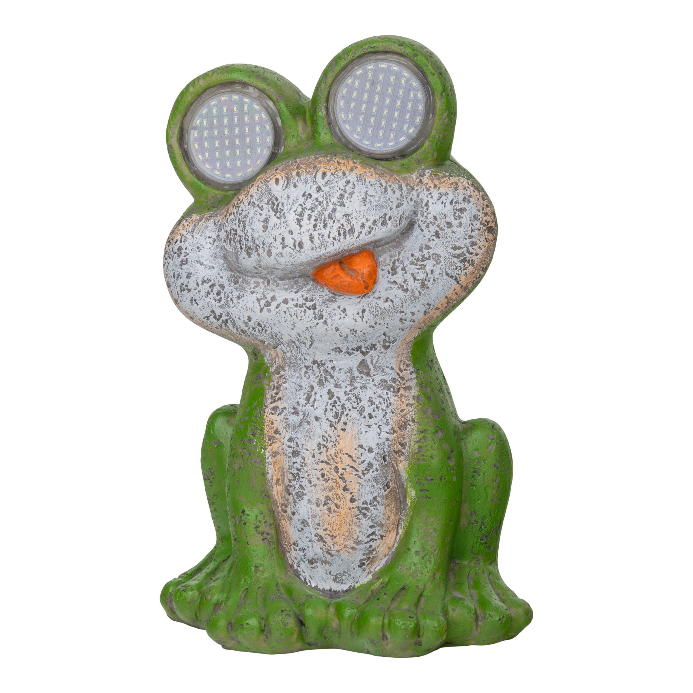 näve LED Solarleuchte »Froggel« LED-Modul 1 Stk. Warmweiß Froschfigur, animierte LED Augen mit Bewegungseffekt, H: 19cm, grün