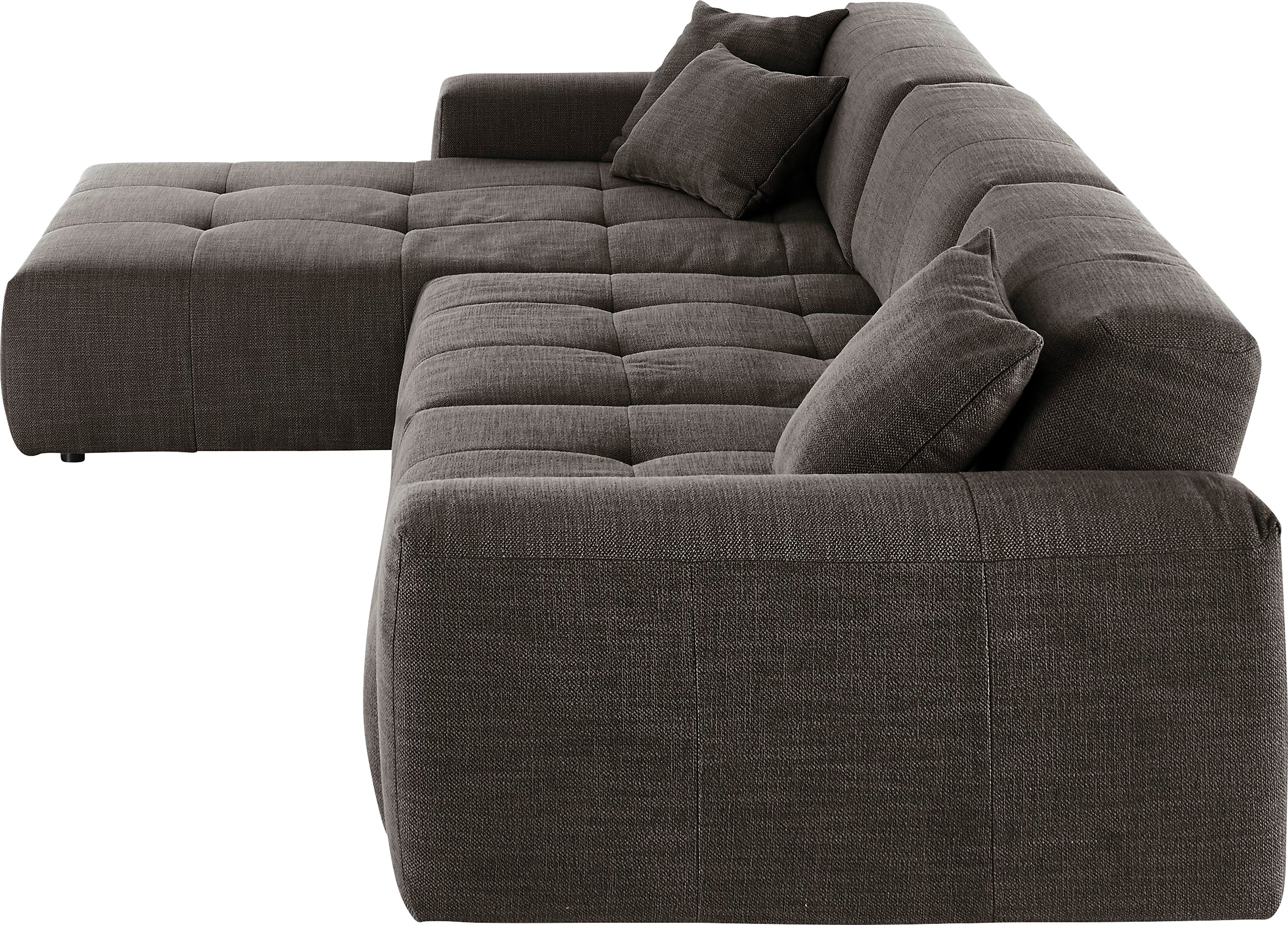 3C Candy Ecksofa »Yoshy mit Komfortfunktionen, modern und bequem, L-Form«, Zwei verschiedene Sitztiefen durch verstellbare Rückenlehne