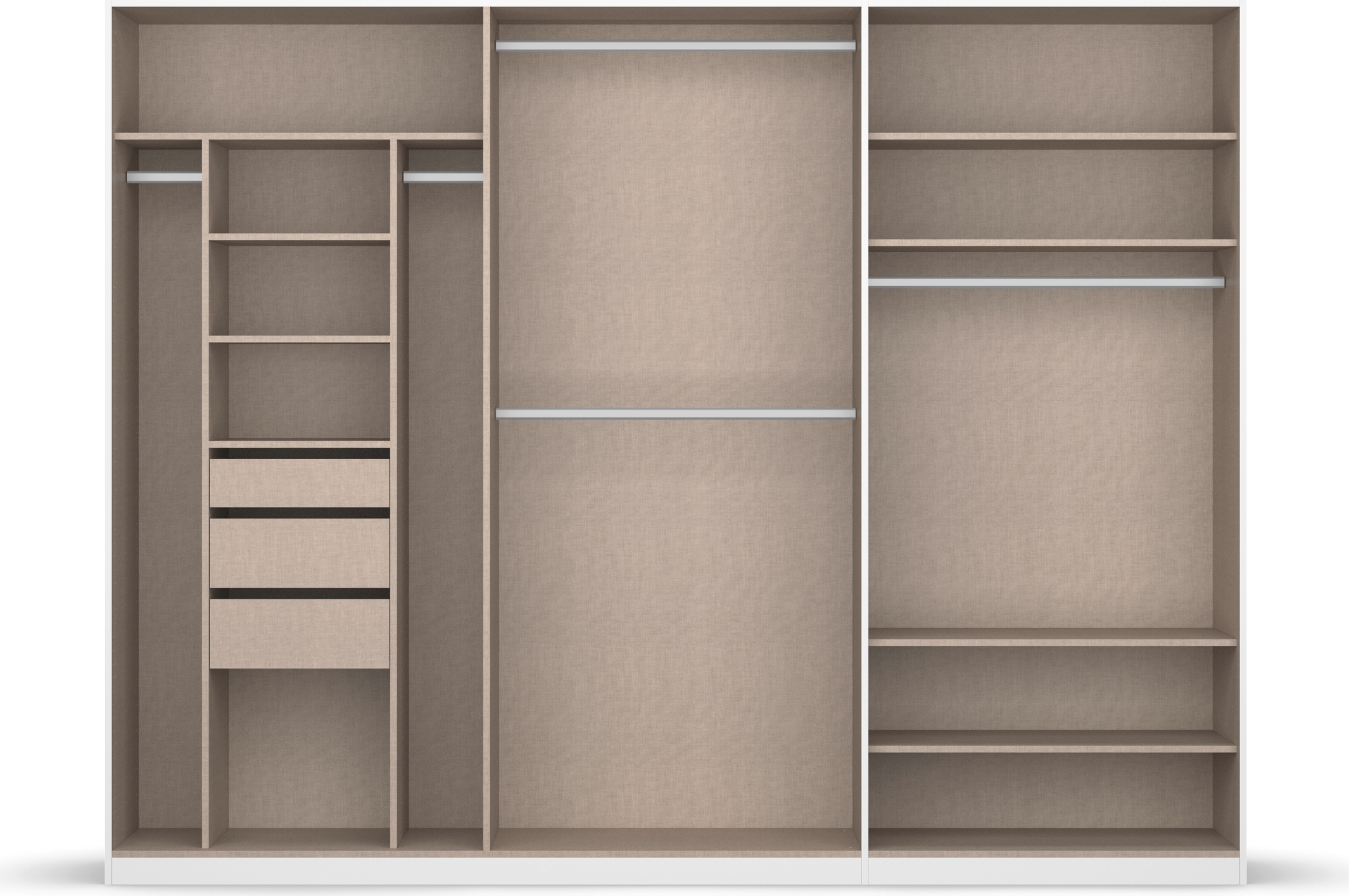 rauch Drehtürenschrank »Kleiderschrank Schrank Garderobe Wäscheschrank Ankleide OTELI« erhältlich in Breiten 230/275 cm inkl. Innenschubladen und extra Böden,  inkl. Passepartout optional mit Beleuchtung