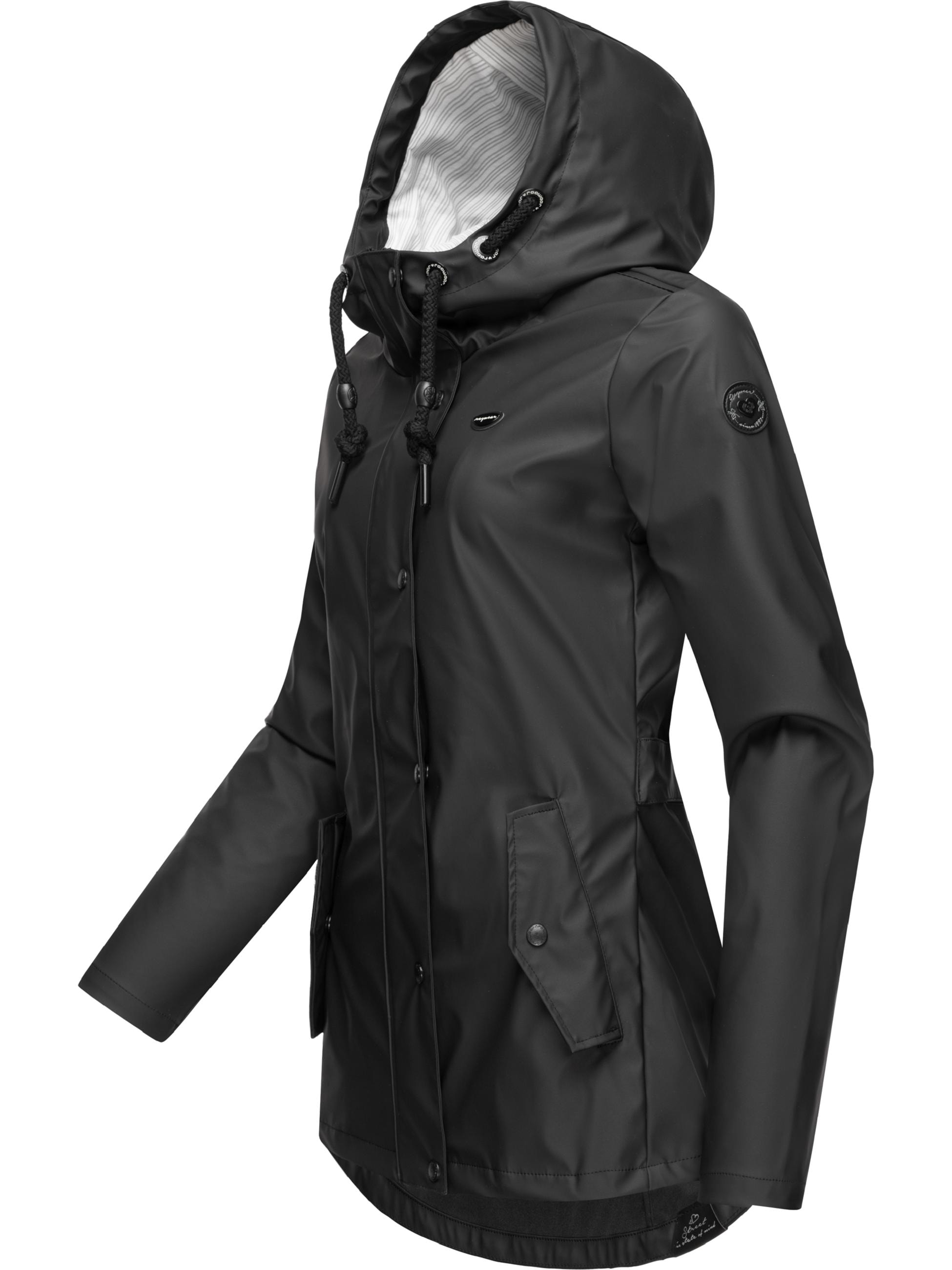 Ragwear Regenjacke »Regenjacke YM-Marge«, mit Kapuze, stylische Übergangsjacke mit großer Kapuze