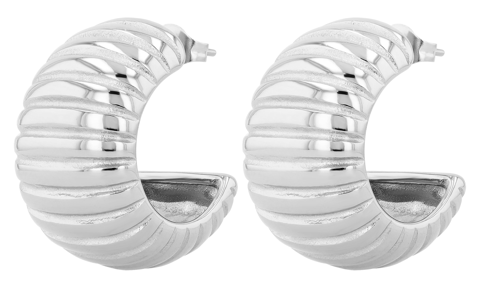 Adelia´s Paar Creolen »Damen Ohrringe ¿ Creole aus Edelstahl«