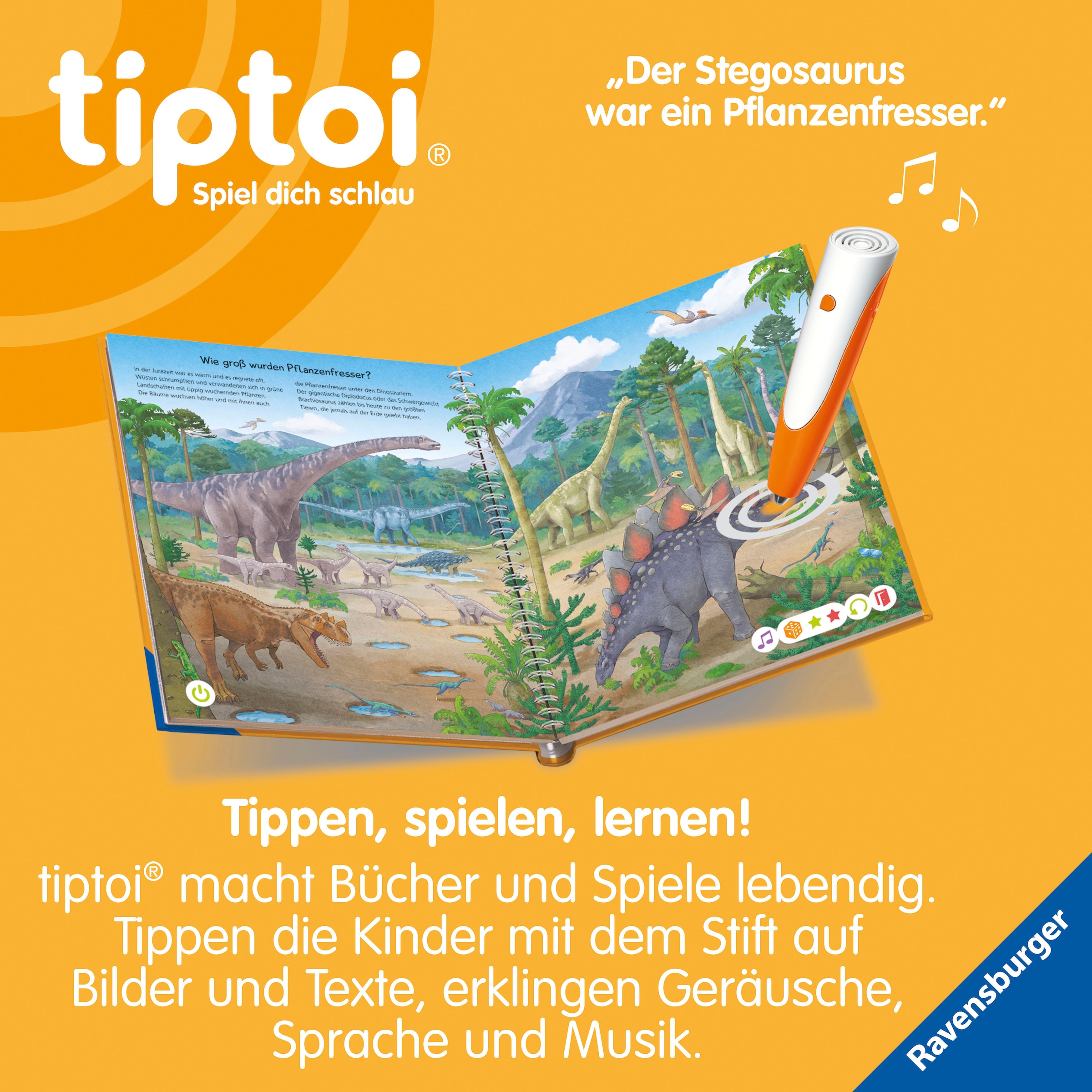 Ravensburger Buch »tiptoi® Wir entdecken die Dinosaurier«, Made in Germany; FSC® - schützt Wald - weltweit