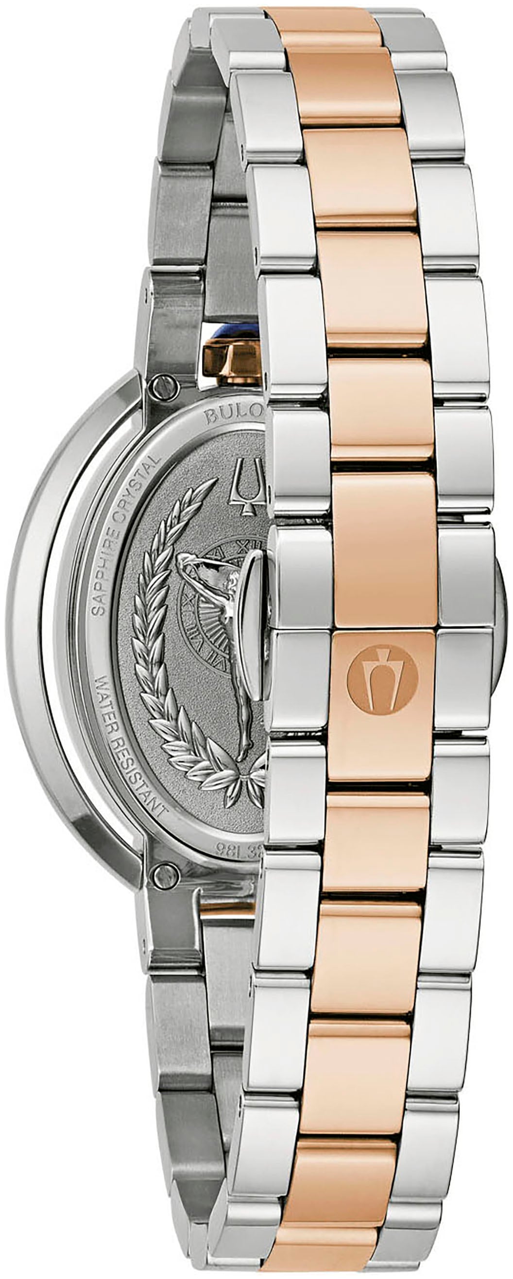 Bulova Quarzuhr »Rubaiyat« Armbanduhr, Damenuhr, Edelstahlarmband, analog