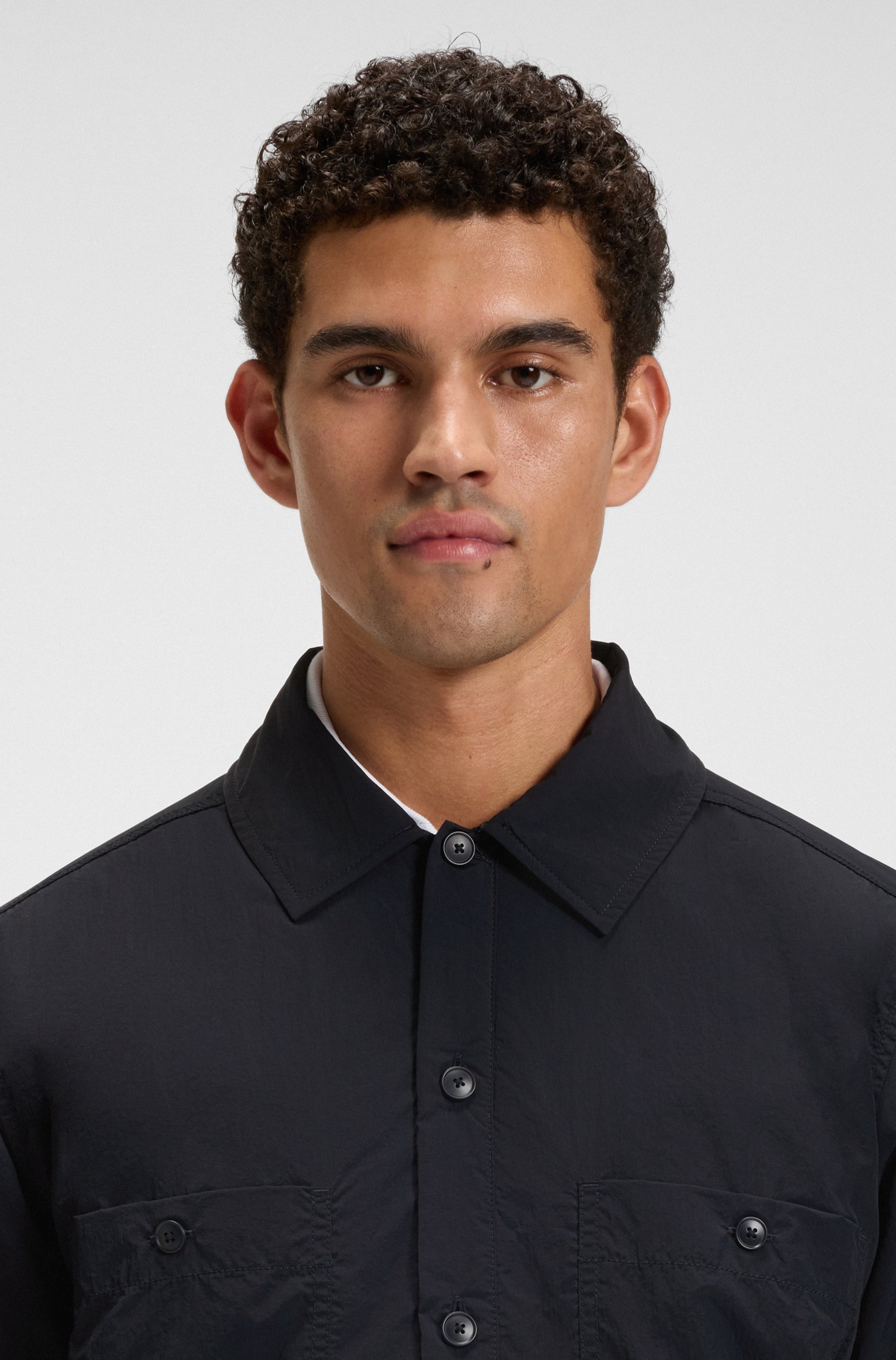BOSS ORANGE Langarmhemd »Locky«, leicht wattiert, oversize fit