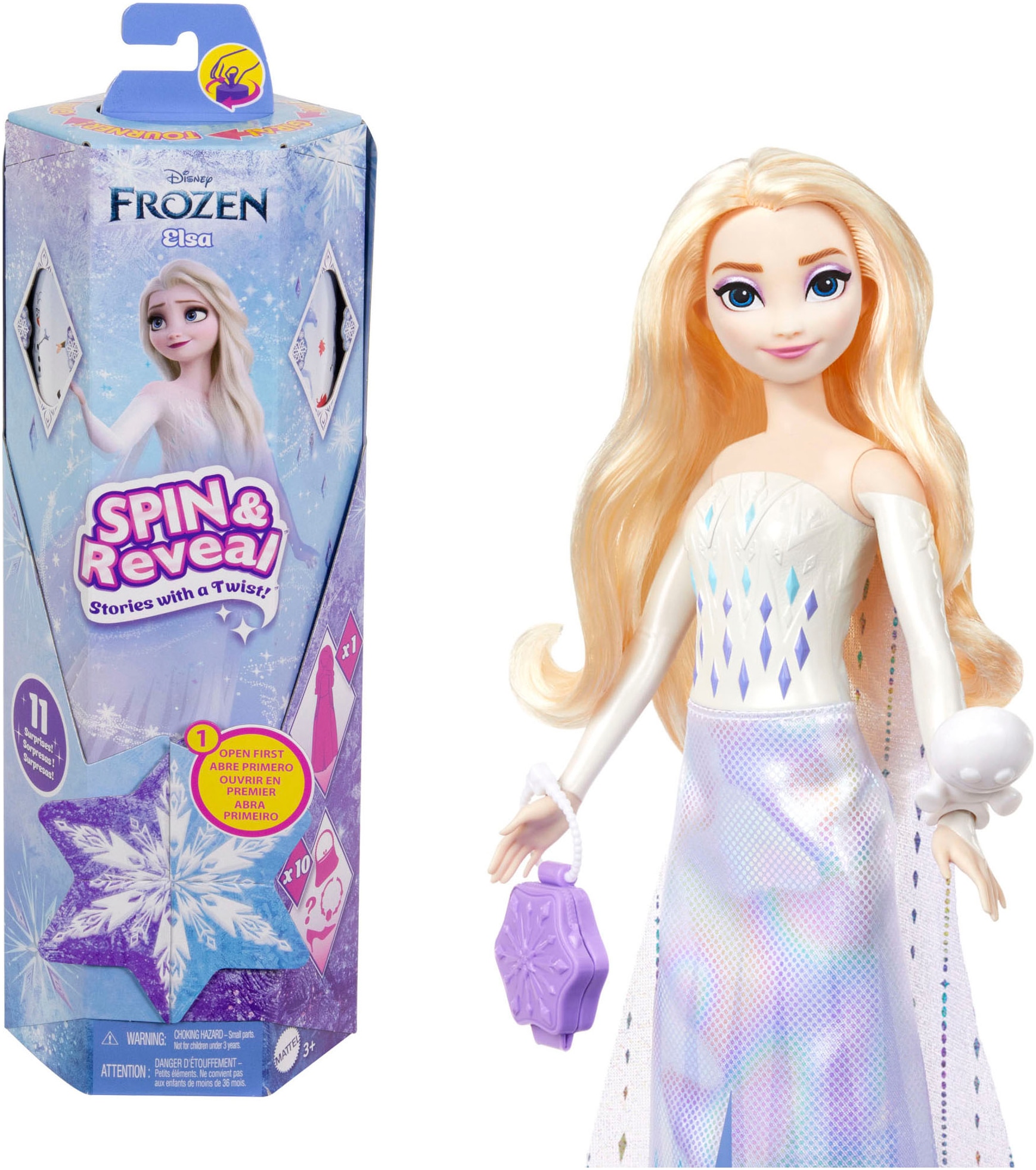 Mattel® Anziehpuppe »Disney Die Eiskönigin Spin & Reveal Elsa«