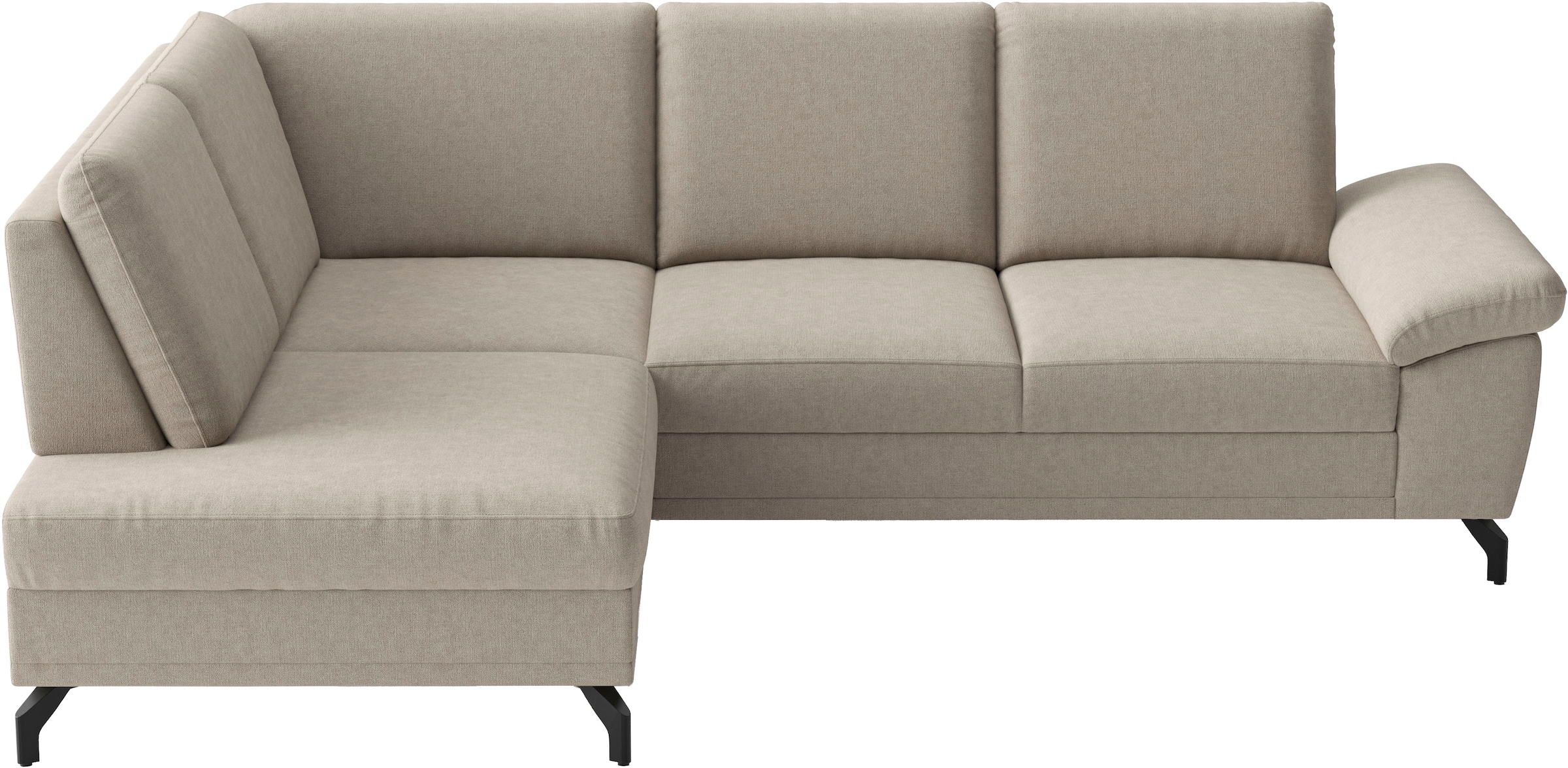 sit&more Ecksofa »Chelsea L-Form, B: 249 cm, Armteil- & Sitztiefenverstellung« Couch optional mit Schlaffunktion und Bettkasten, Sitzhöhe 45 cm