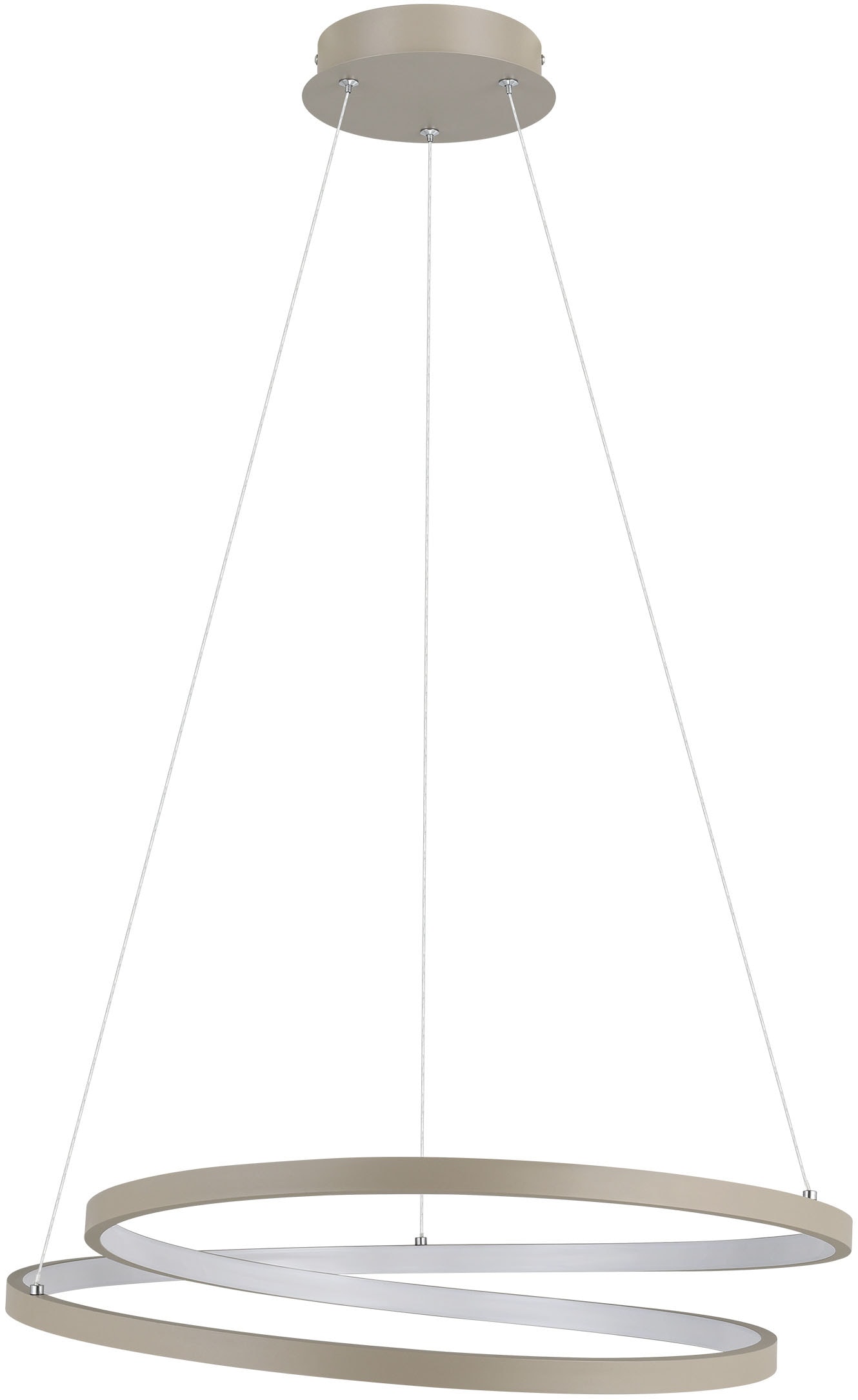 EGLO Hängeleuchte »RUOTALE Pendellampe - Alu, Stahl - LED - 36W - IP20« LED-Modul 1 Stk. Warmweiß Hängelampe, Deckenlampe, Wohnzimmer, Esszimmer, H150 x Ø55 cm