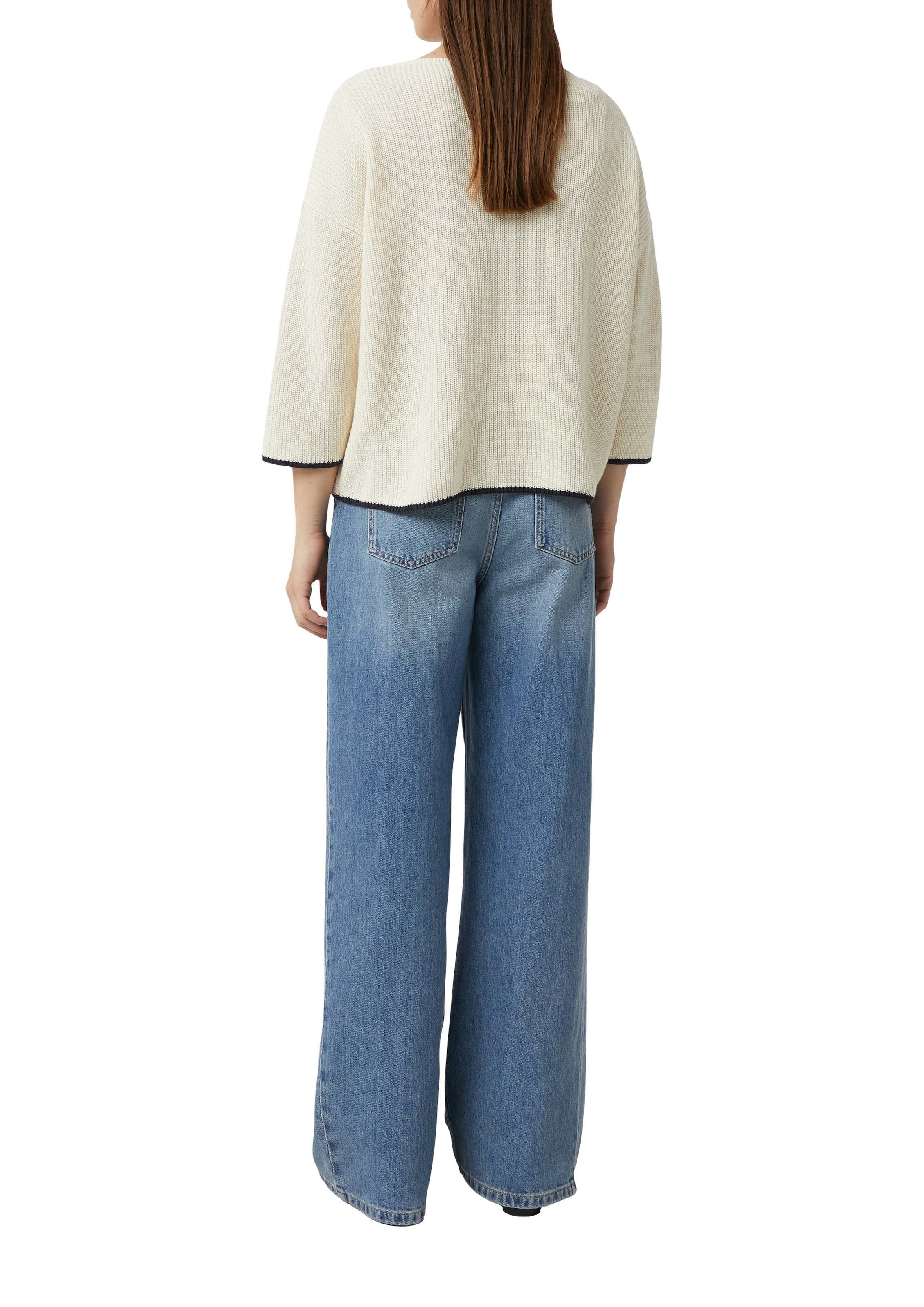 Comma Strickpullover mit Kontrast-Details