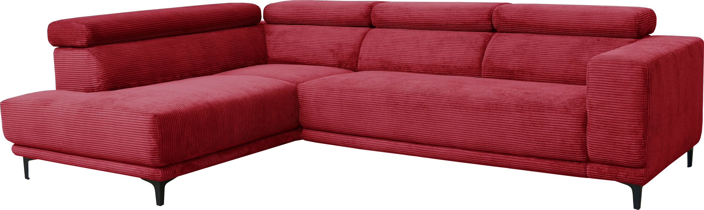 alina Ecksofa »Hikari«, wahlweise mit Sitzvorzug, in modernem Cordstoff, Breite 276 cm