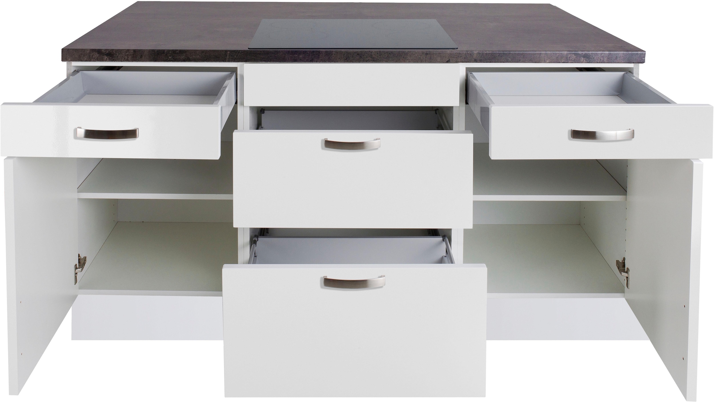 OPTIFIT Kücheninsel »Cara«, Vollauszüge und Soft-Close-Funktion, Stellbreite 160 x 95 cm