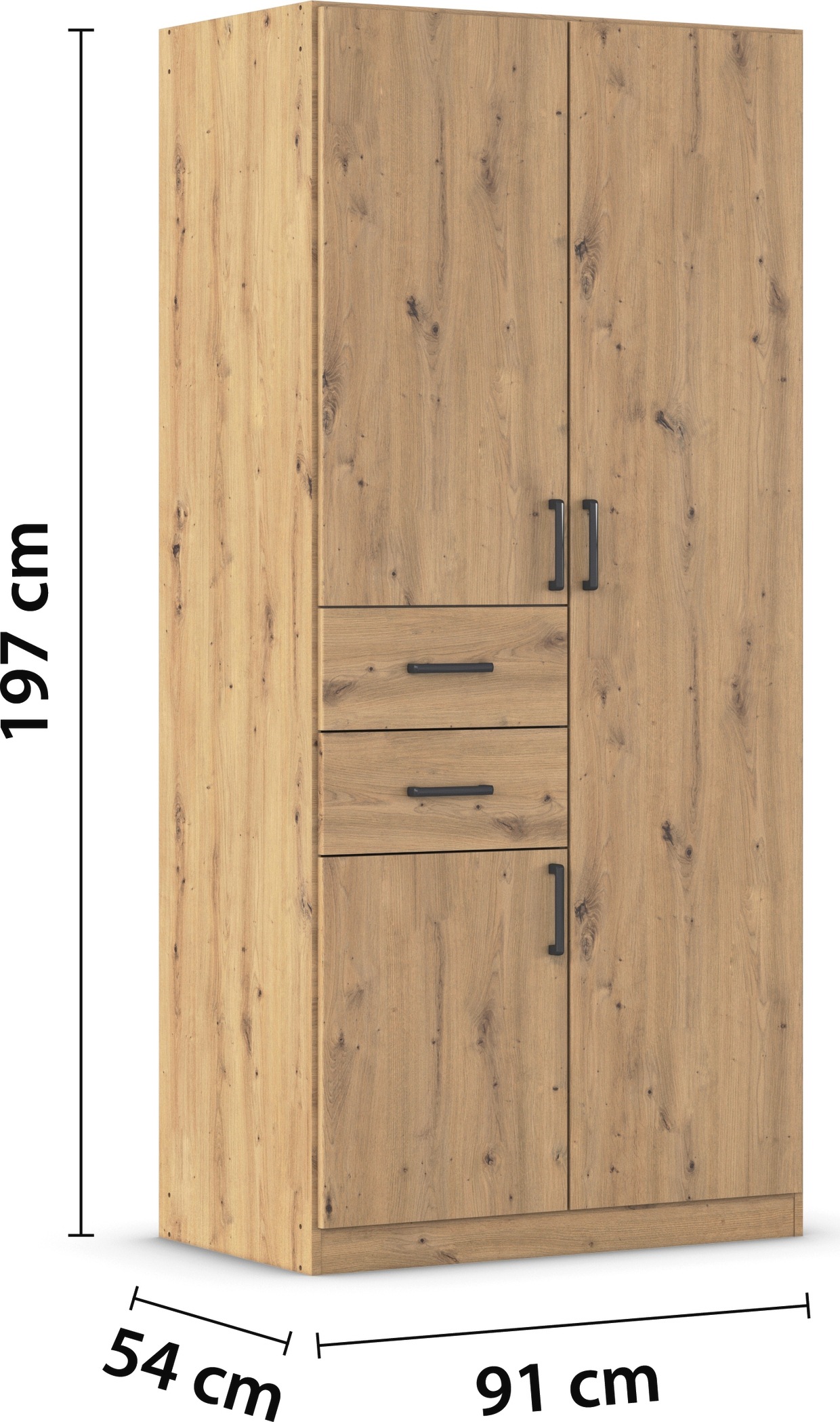 rauch Schlafzimmer-Set »Komplettzimmer Komplettschlafzimmer Schlafzimmer-Set (3-St.) MAIKA«, (Set, 3 tlg.), Schrank 3 Breiten, 2 Höhen, Bett 100 cm, Nachttisch MADE IN GERMANY