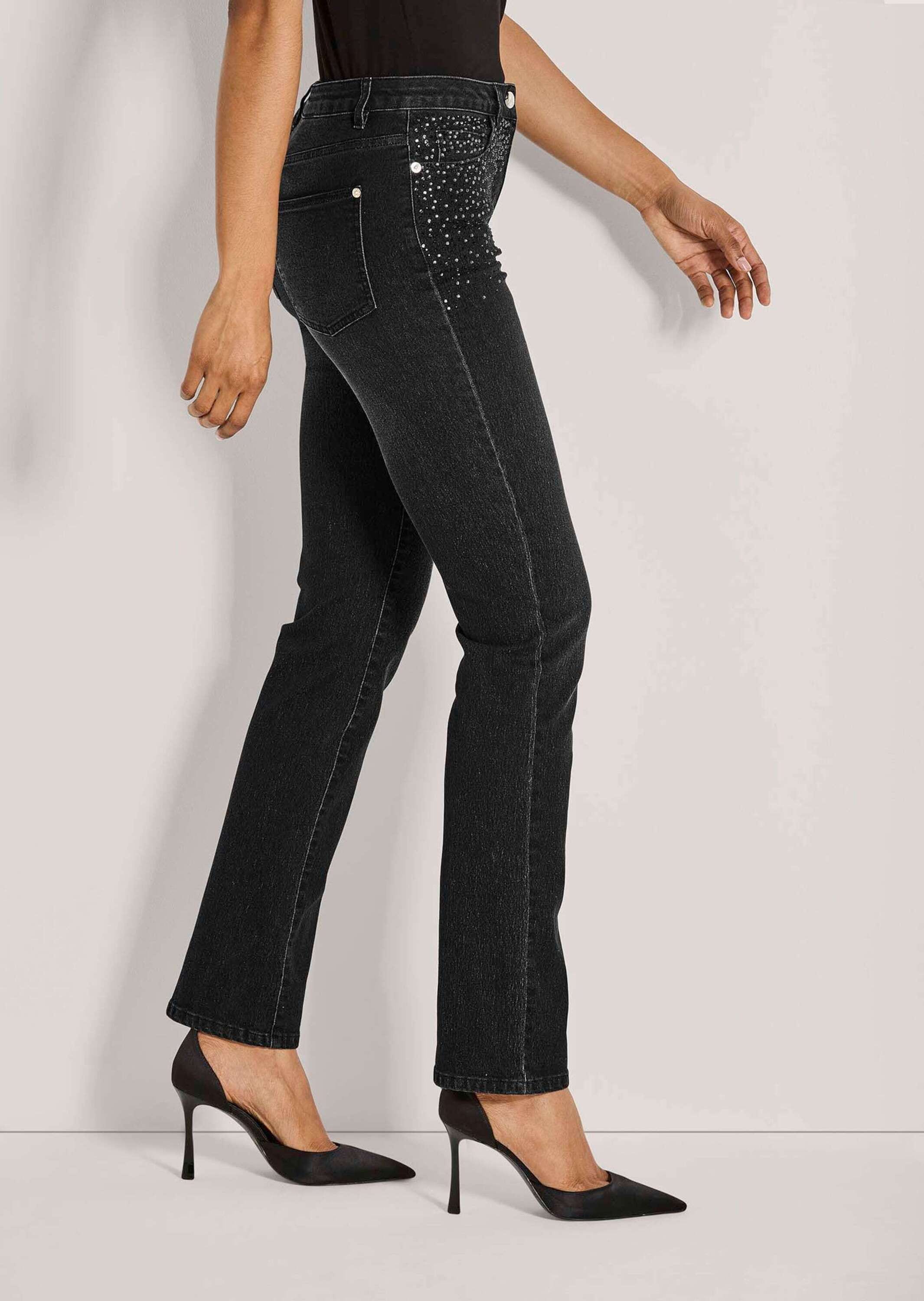 MADELEINE Regular-fit-Jeans »Jeans Slim Fit Denim mit Strass«