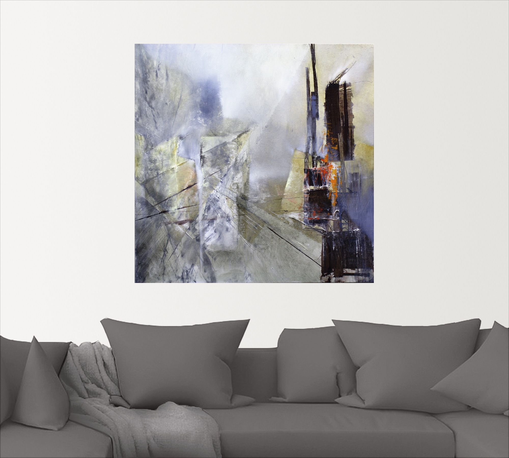 Artland Wandbild »Abstrakte Komposition in weiß«, Gegenstandslos, (1 St.), als Poster, Wandaufkleber in verschied. Größen