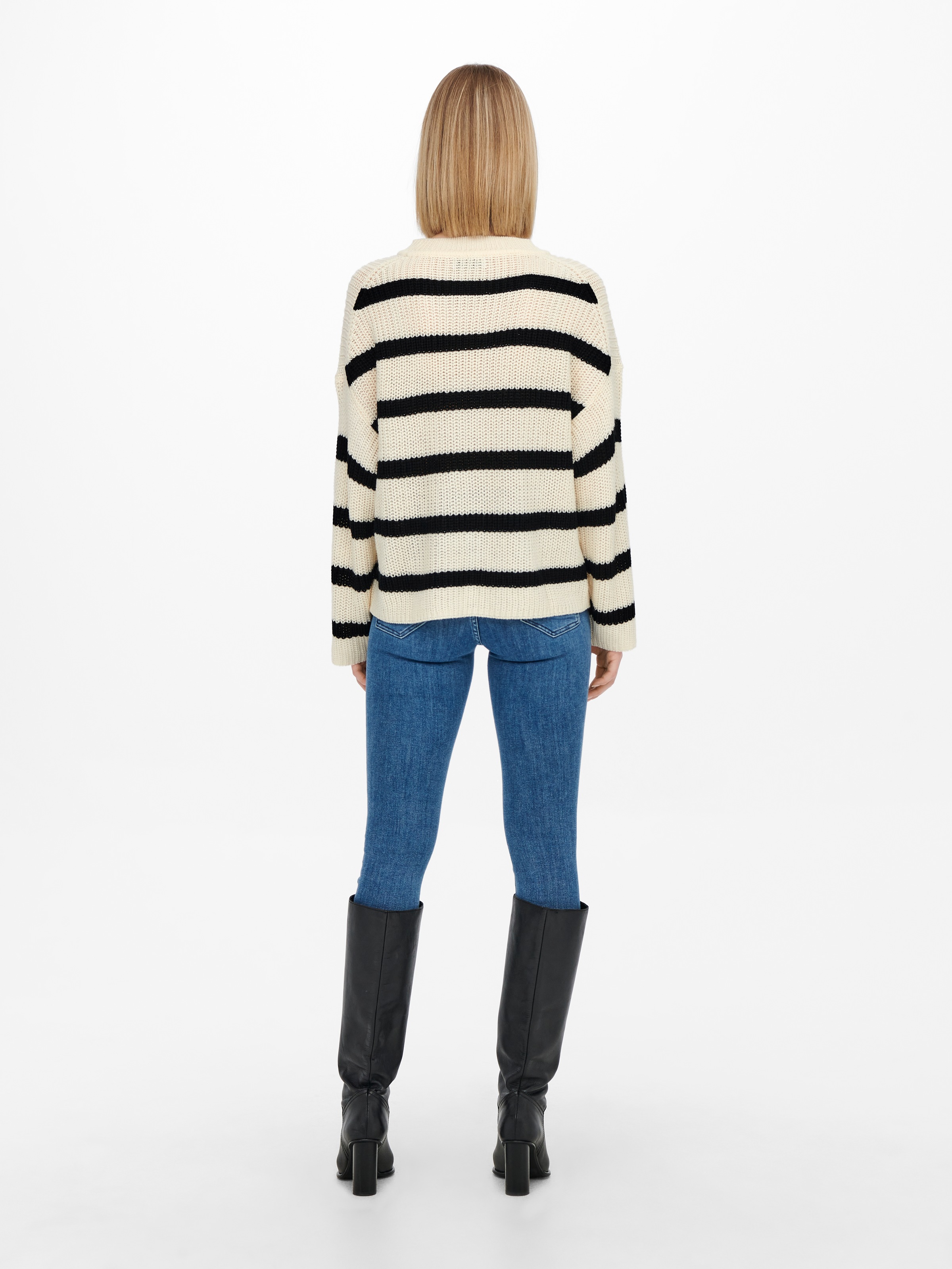 JDY Strickpullover »JDYJUSTY L/S STRIPE PULLOVER KNT NOOS«