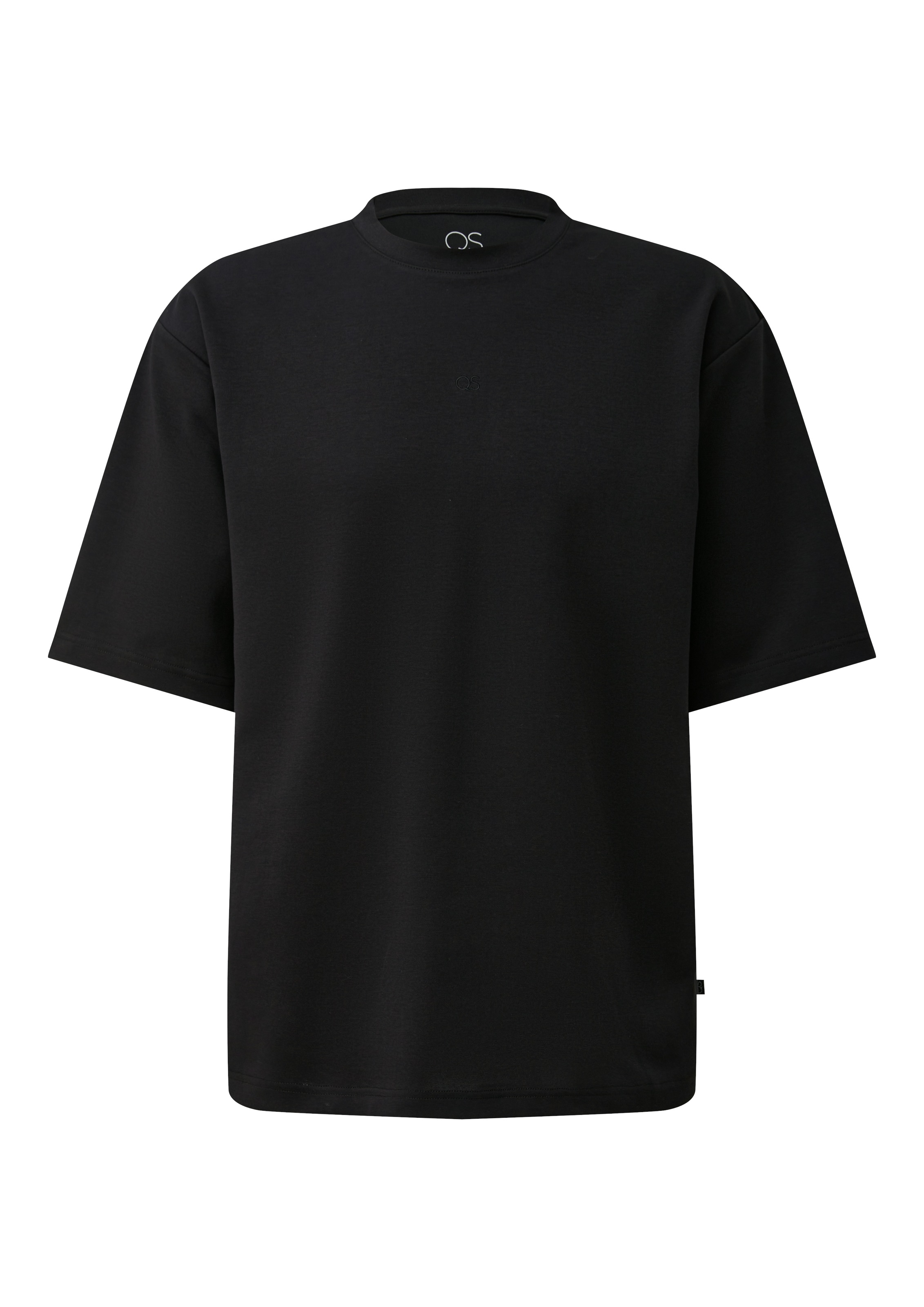 QS Kurzarmshirt mit kleiner Logo-Stickerei